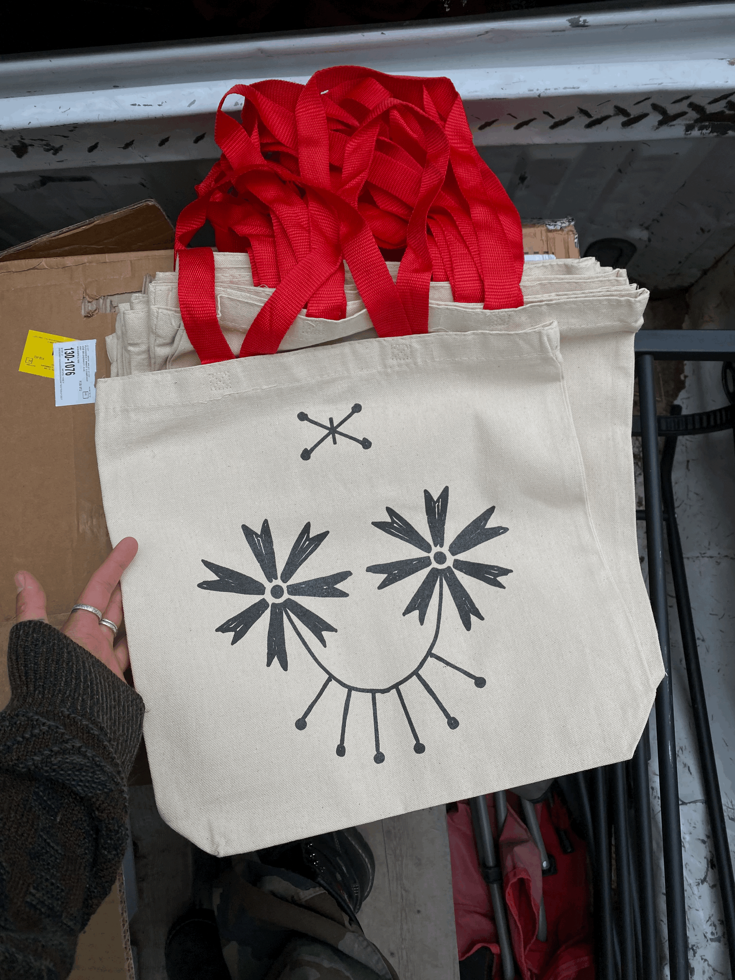 Ornamental shield tote bag