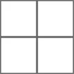 Empty grid of nine squares arranged in three rows and three columns