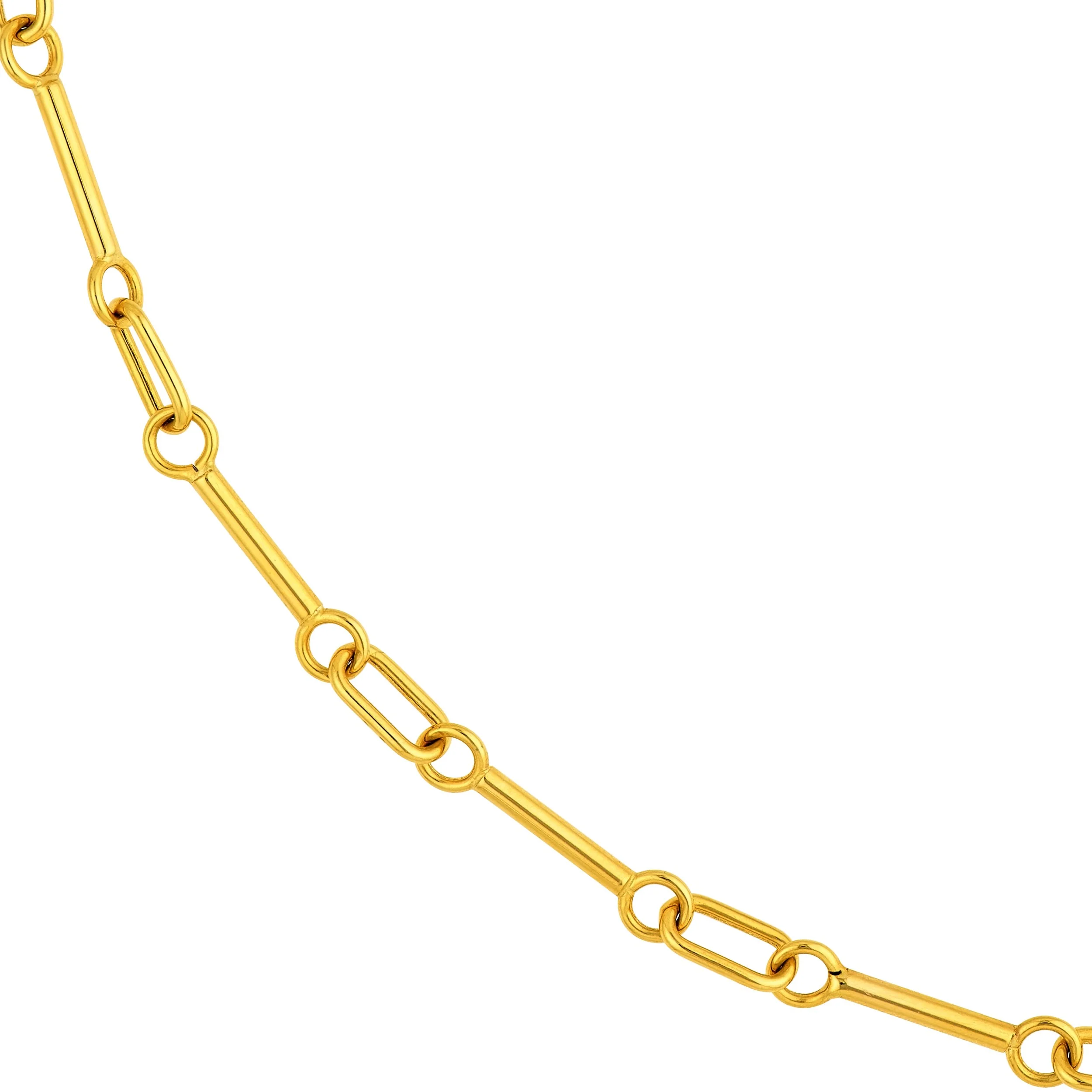 14K Mini Barbell Necklace