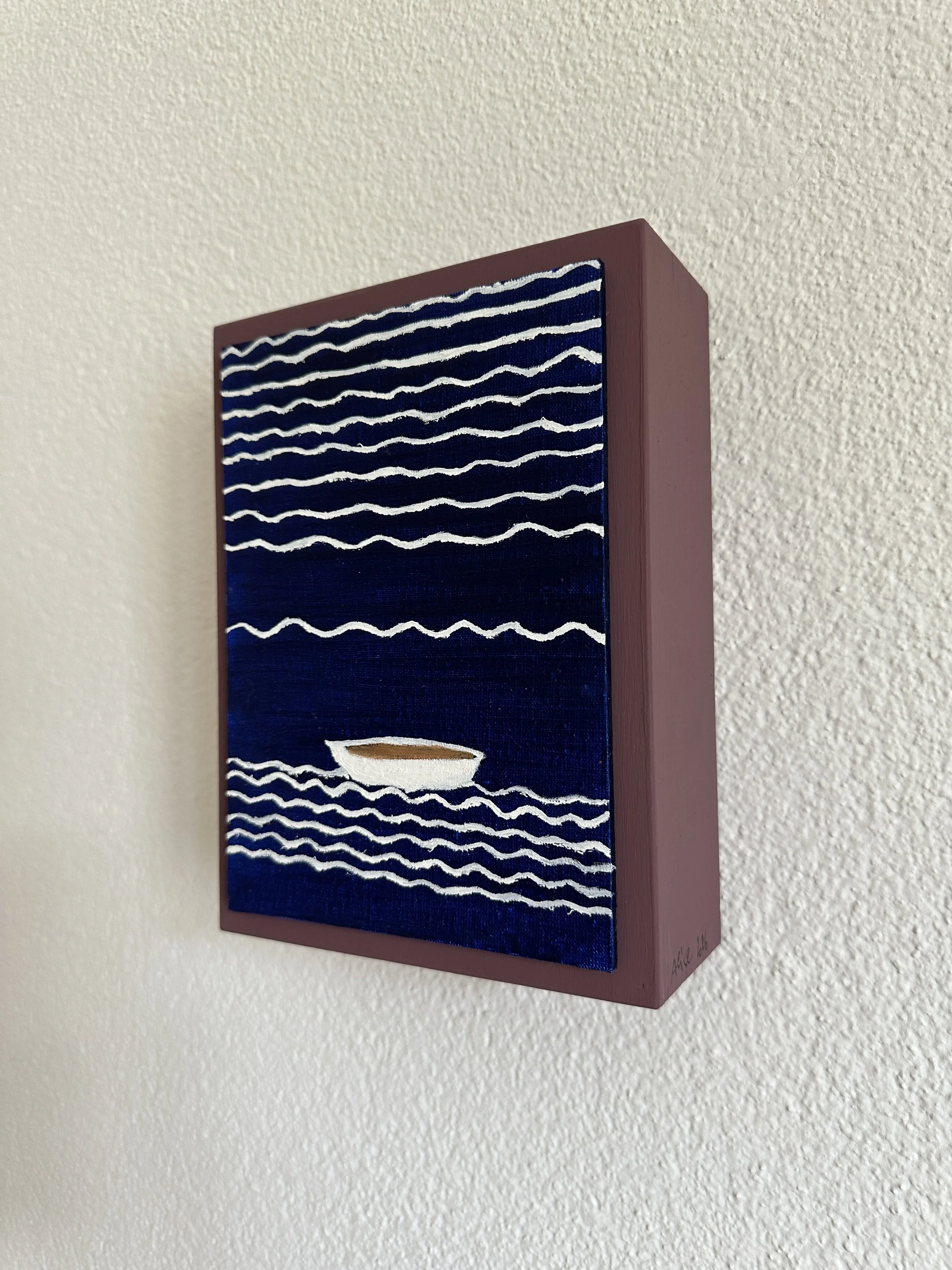 "hidden truth" - "by ship", Oil on Wood, 2026