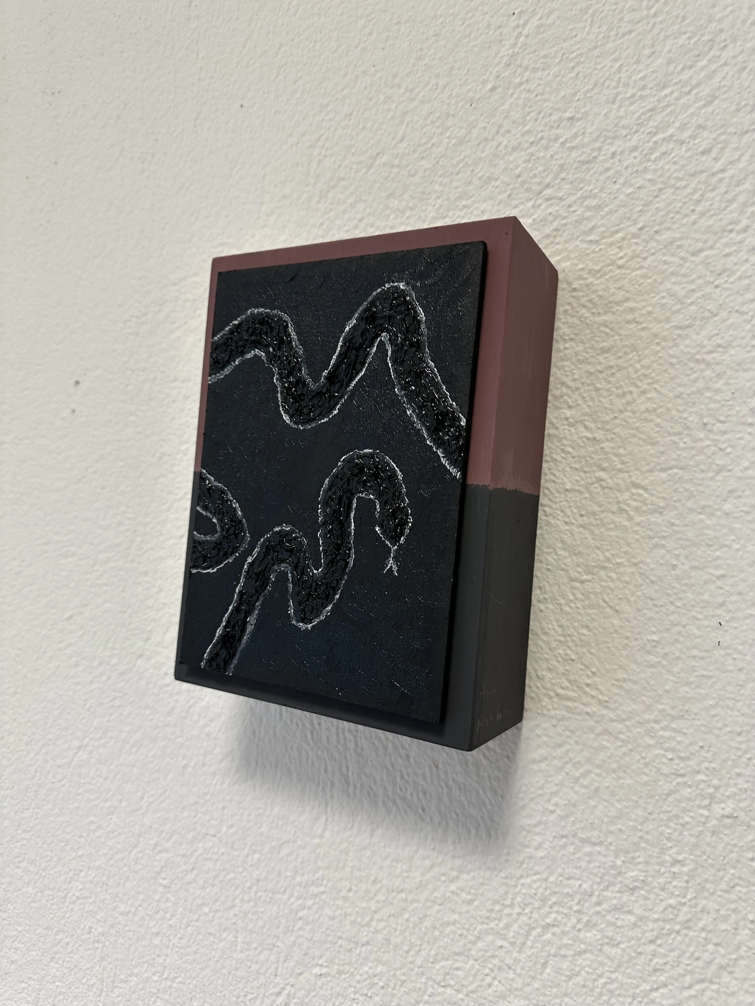 "hidden truth" - "the snake", Oil on Wood, 2026