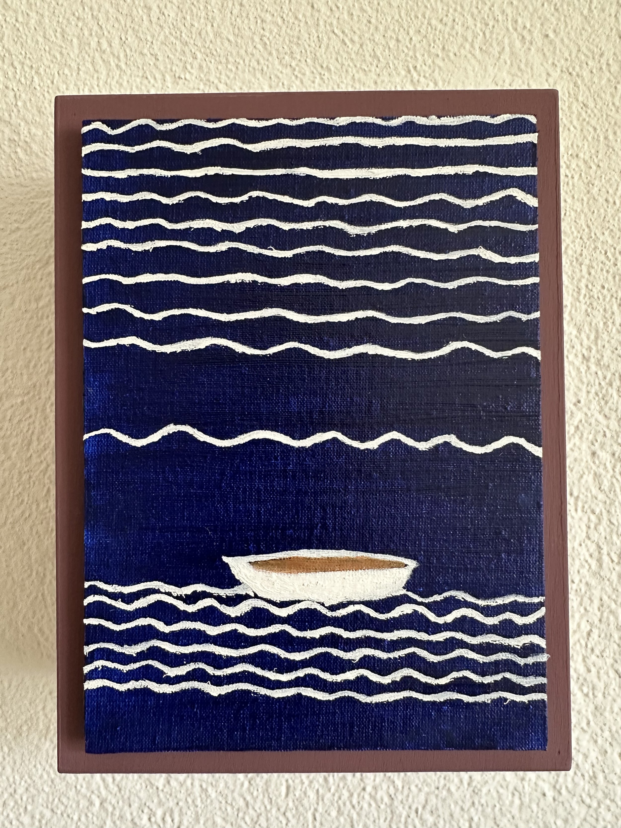 "hidden truth" - "by ship", Oil on Wood, 2026