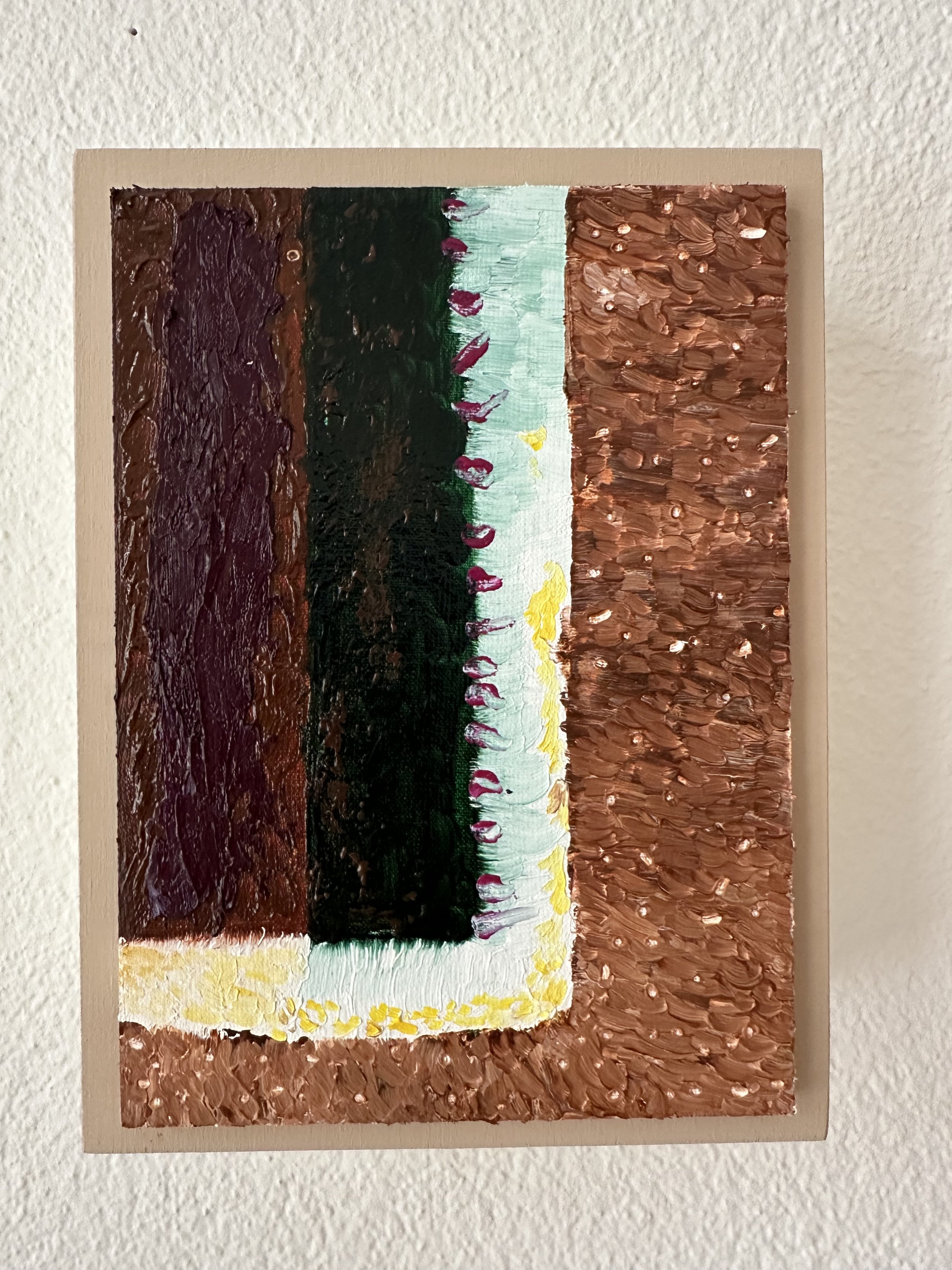 "hidden truth" - "my garden", Oil on Wood, 2026