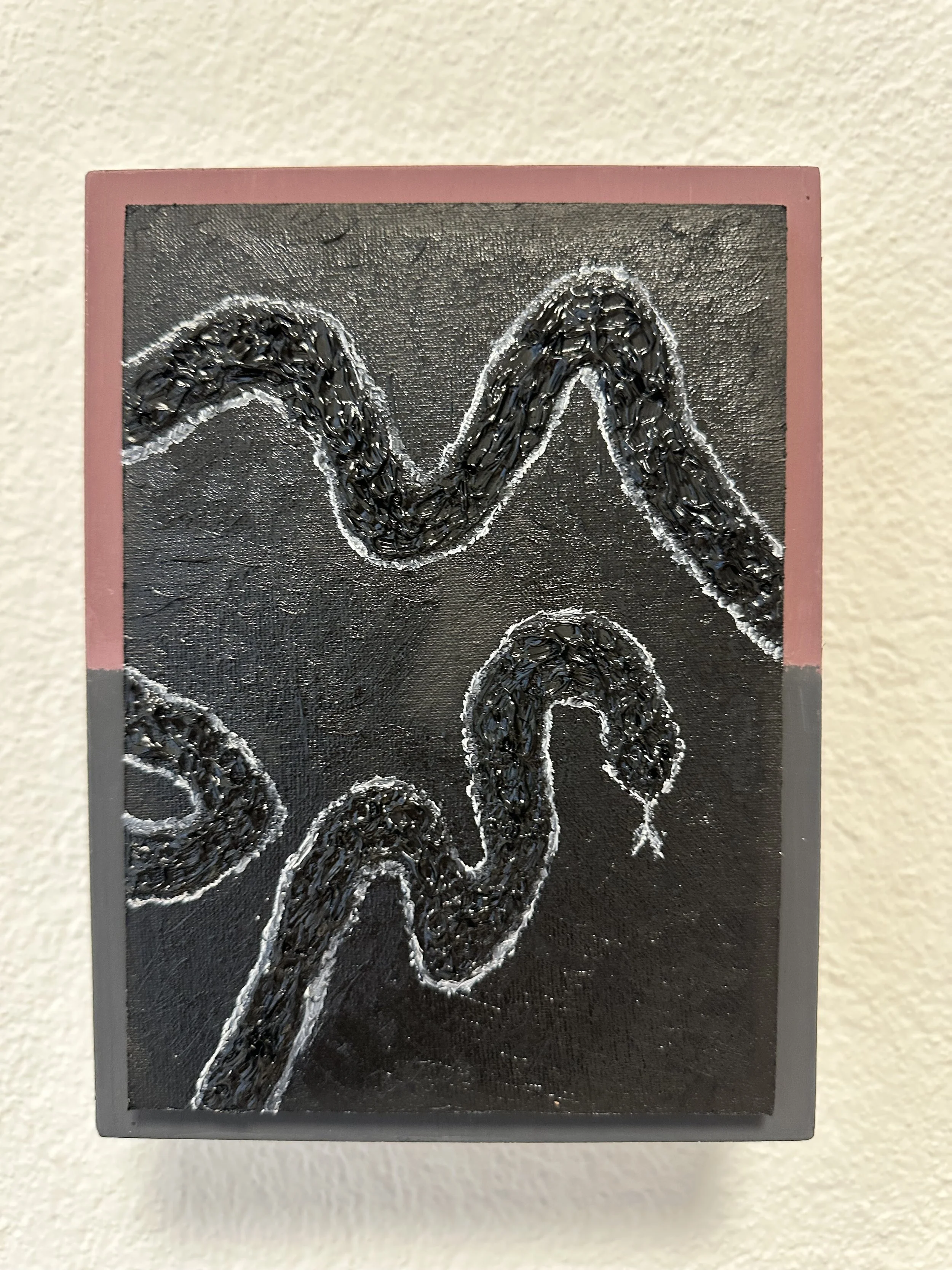 "hidden truth" - "the snake", Oil on Wood, 2026