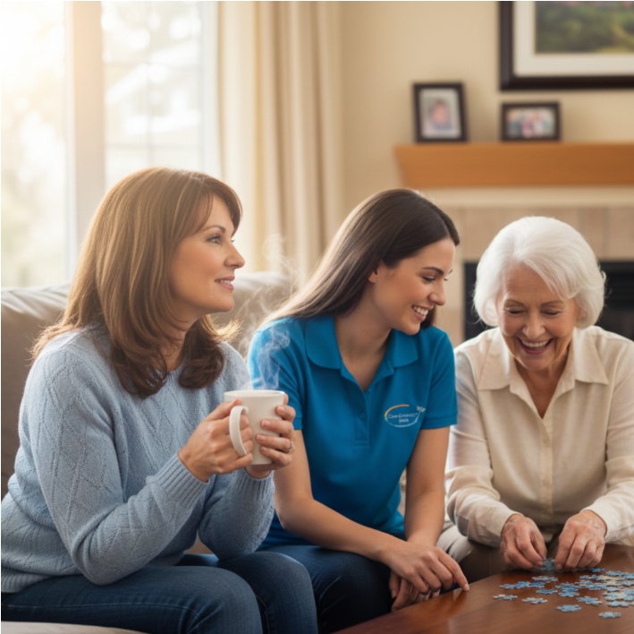 Care Connect NoVa We provides that compassionate, personalized support—crafted with heart—so you can find relief, and your loved one can continue to live their life with independence, dignity, and a joyful connection.