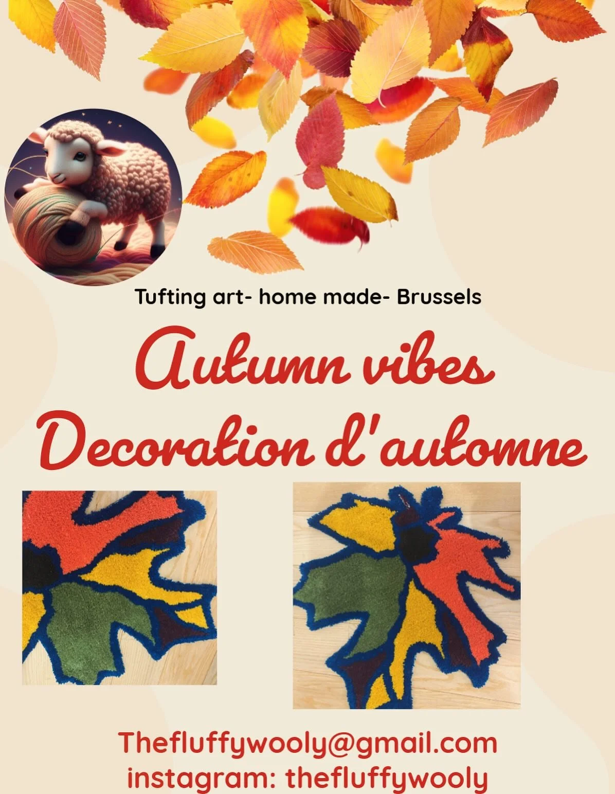 Fall is there 🍂🍁

Tufting art- tapis tuftes 
Fait main 100% laine 

#decorhome #fall #automne #octobre #decorationinterieur #tapis