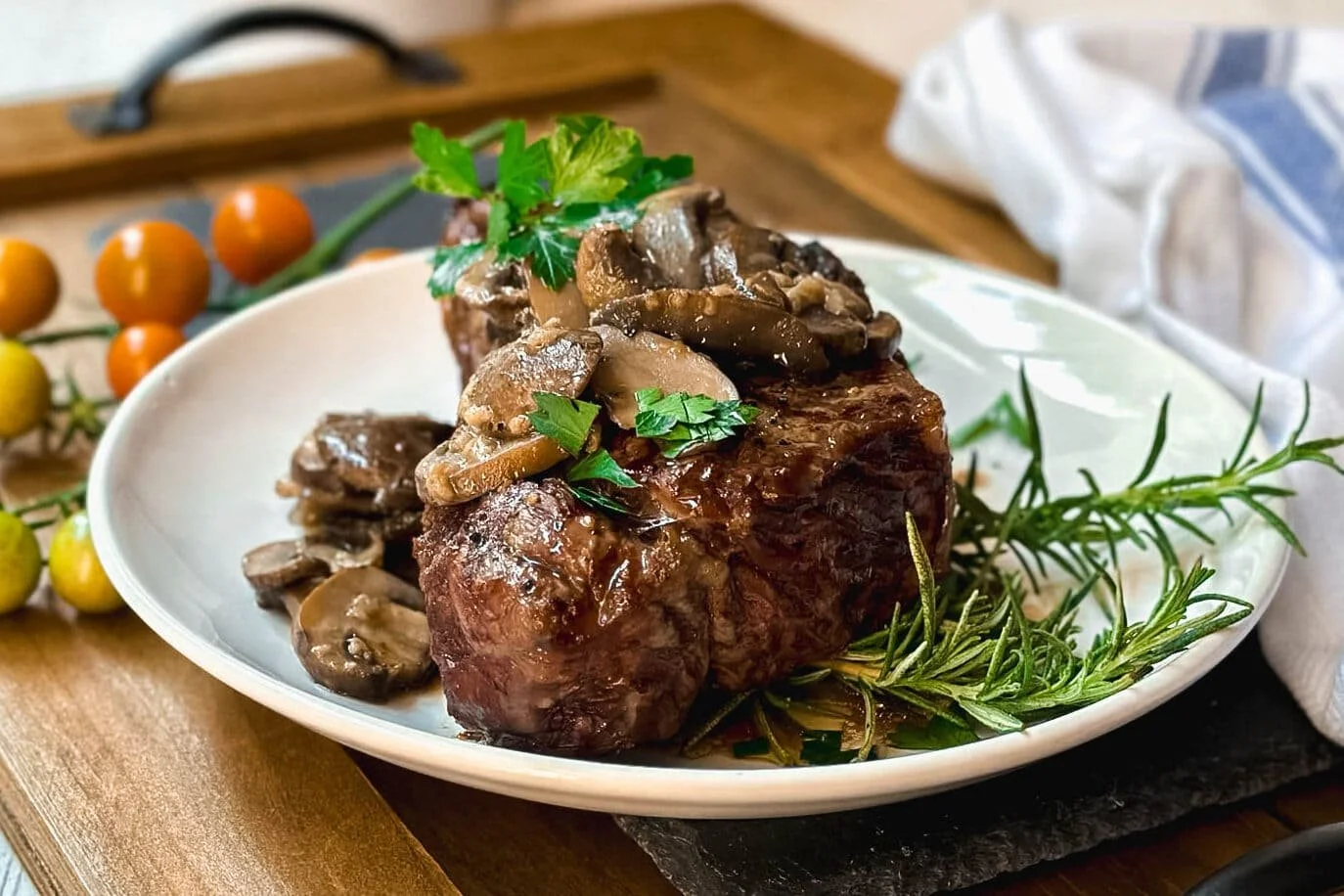 Herb Butter Mushroom Steak