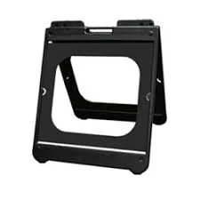 A black metal camera lens mount adapter