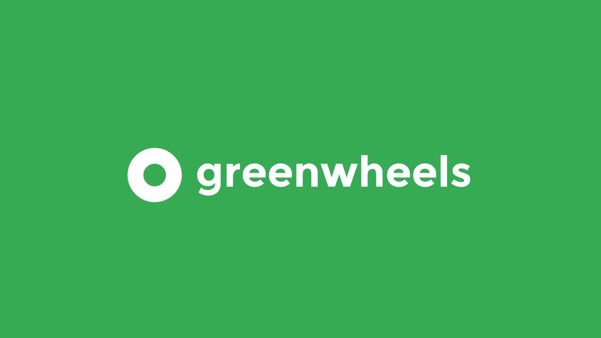 Greenwheels logo with white text and icon on green background.