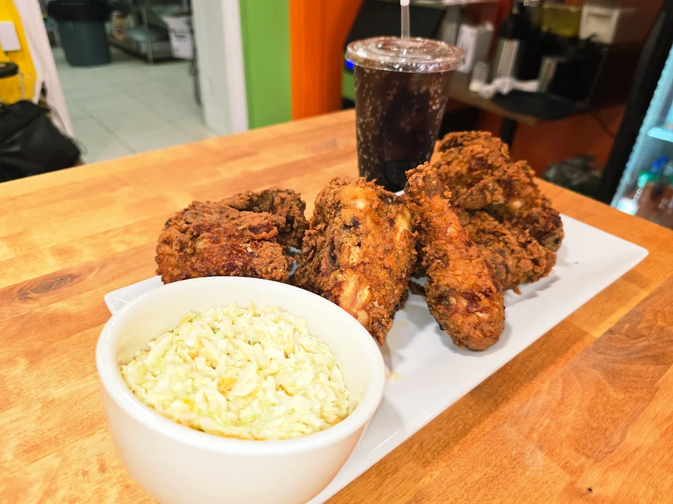 Chickenlandia USA Fried Chicken with side and drink