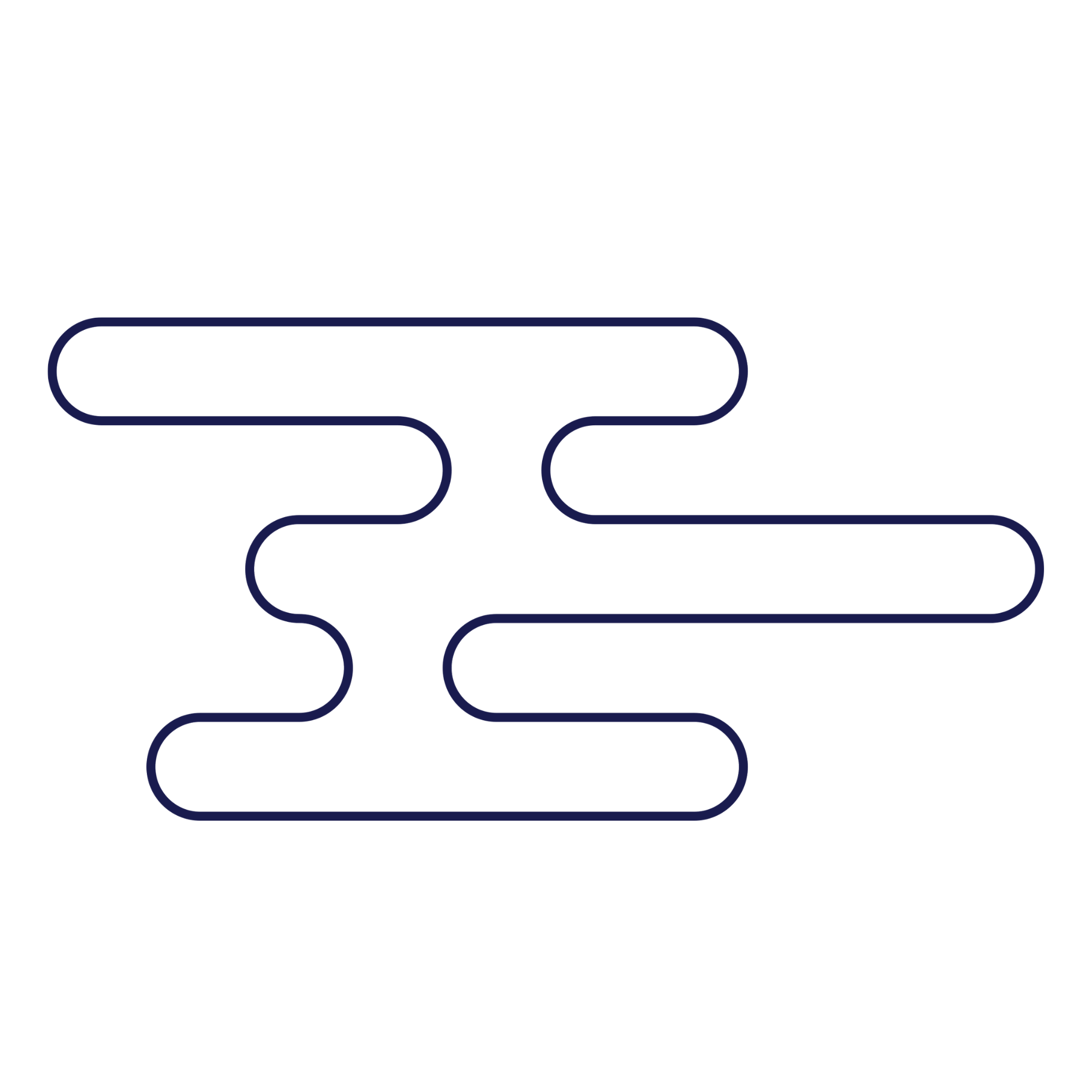 Rounded corner and line shape often shown to depict a cloud in Japanese art