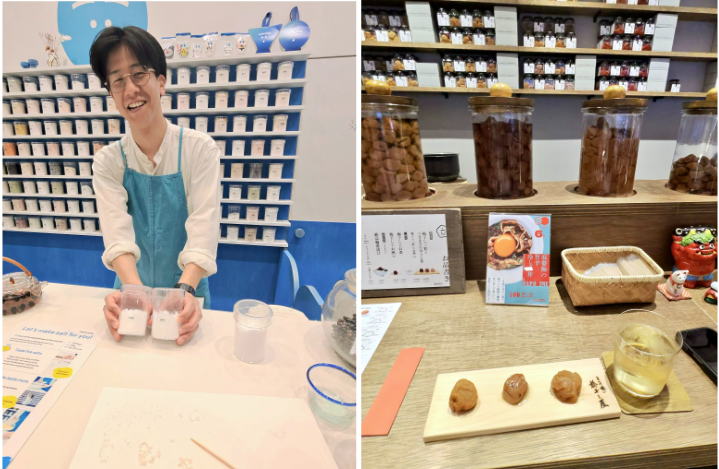 Salt making and umeboshi tasting experience at Tokyo Skytree