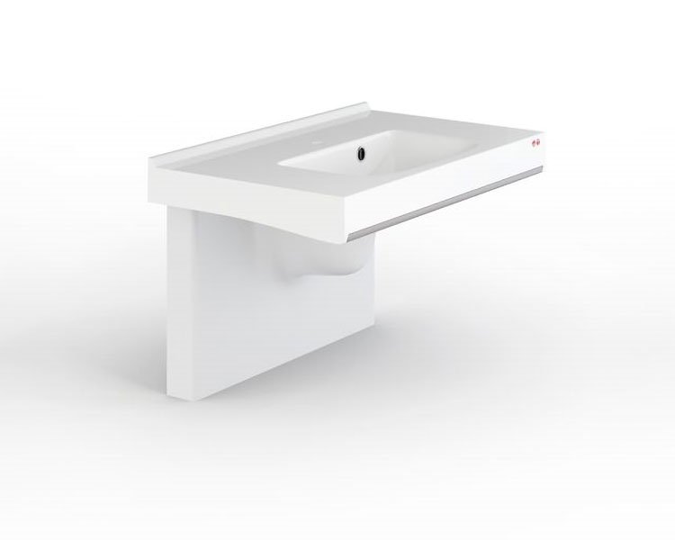 Pressalit Matrix Square Vanity Wash Basin with Overflow