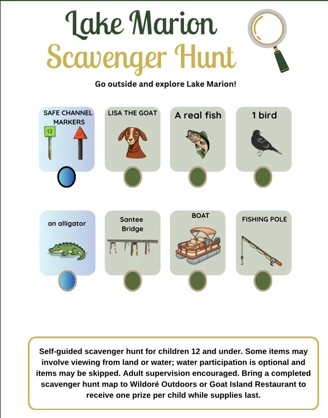 Wildoré Lake Marion Scavenger Hunt