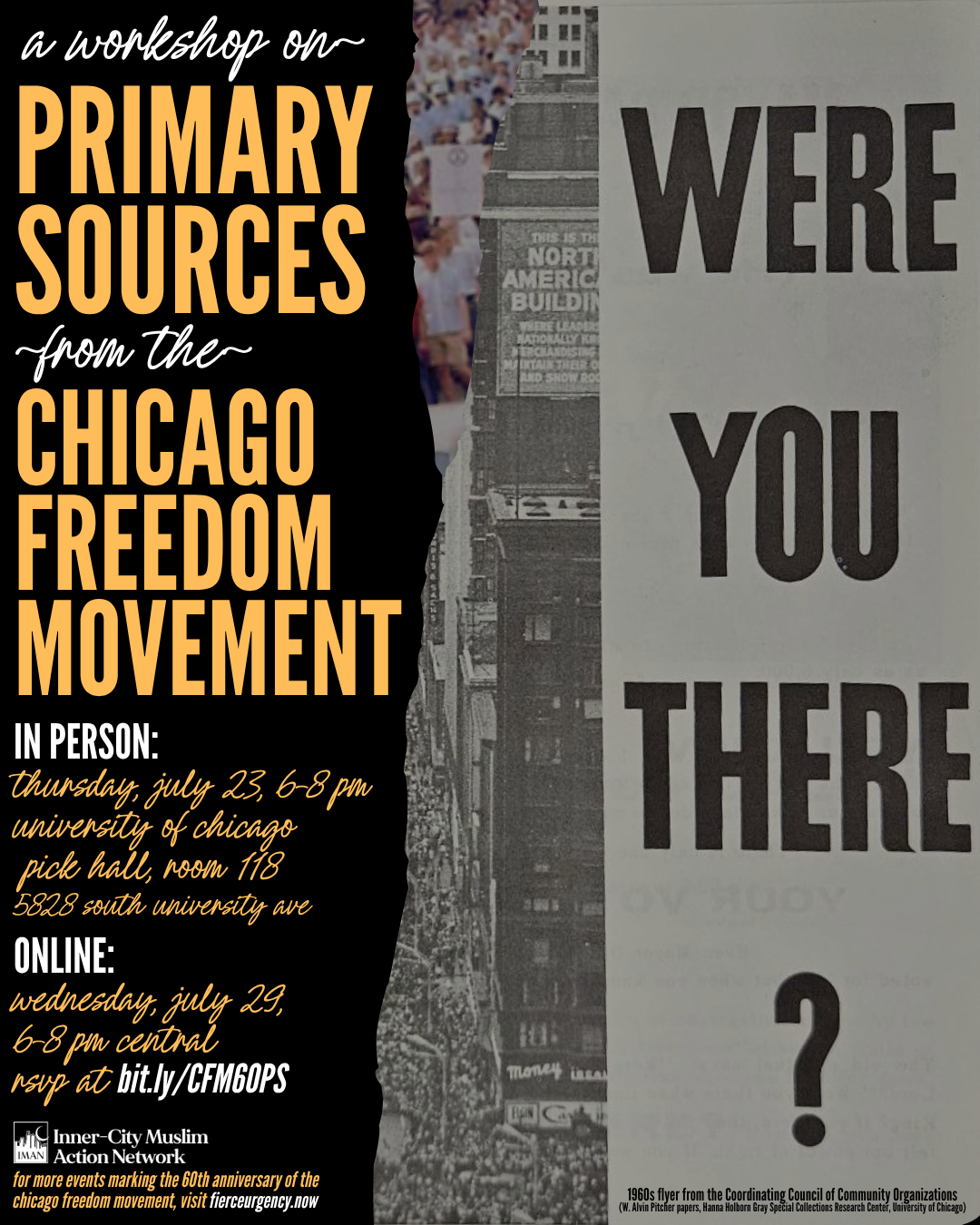WERE YOU THERE? A Workshop on Primary Sources from the Chicago Freedom Movement