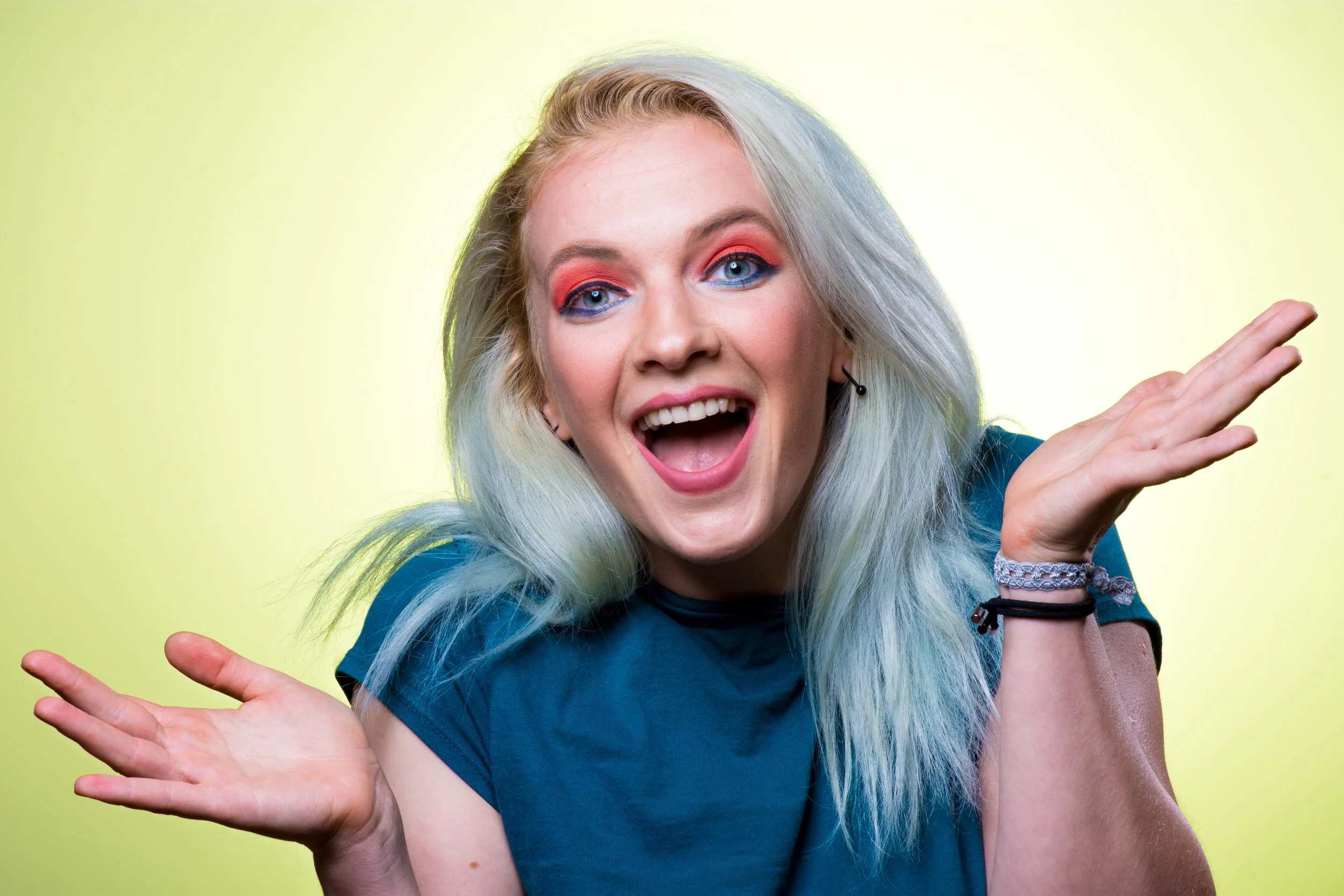 High-Energy Branding Portrait - Vibrant Studio