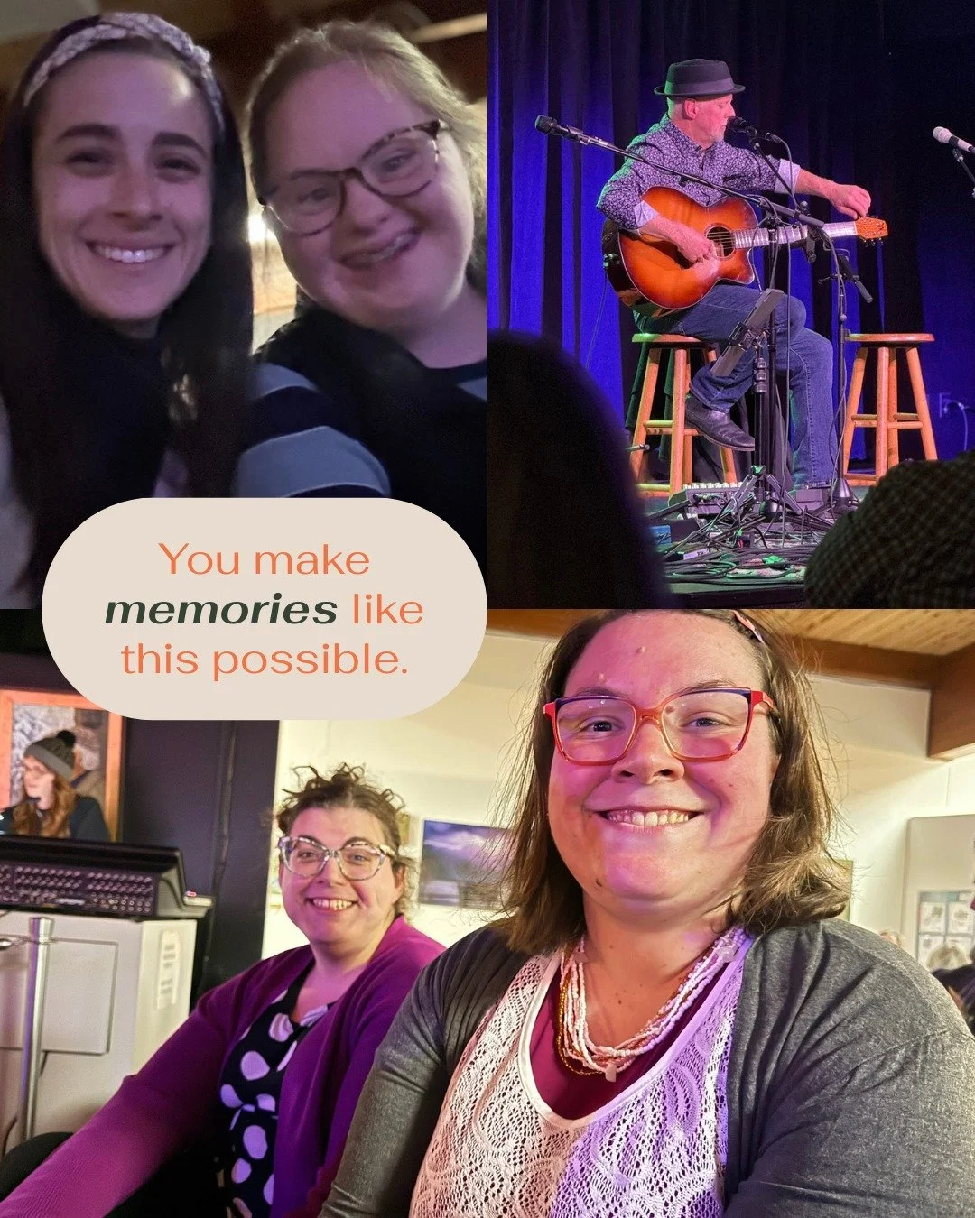 You make memories like this happen 💛

Because of the generosity of our community, and a special gift from Advocates of Ozaukee, we were able to enjoy an incredible night seeing Willy Porter live. 🎶

Moments like this aren&rsquo;t just about the mus