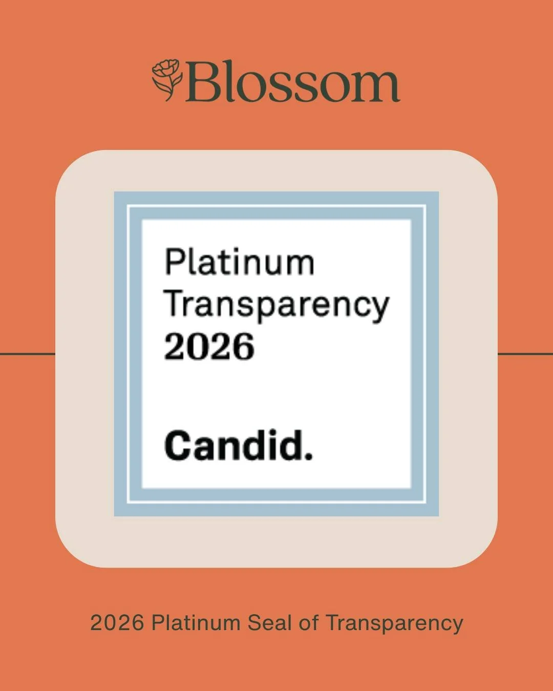 We earned our Platinum Seal of Transparency from @CandidDotOrg! This is the highest level of recognition a nonprofit can receive, and it reflects our commitment to openly sharing our goals, strategies, and measurable impact with our community. 

See 