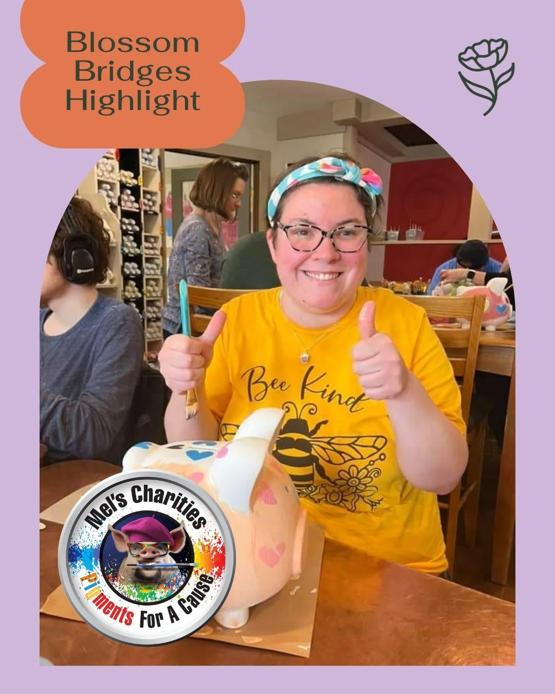 We&rsquo;re proud to highlight our Blossom Bridges community partner, PIGments 🎨💚

In partnership with Mel&rsquo;s Charities, PIGments is a free, community-based program that brings creativity and connection together. PIGments for a Cause has grown