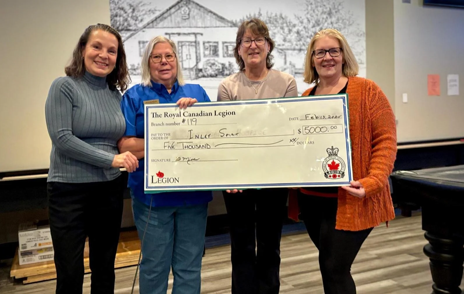 $5,000 Grant received from Legion #119 