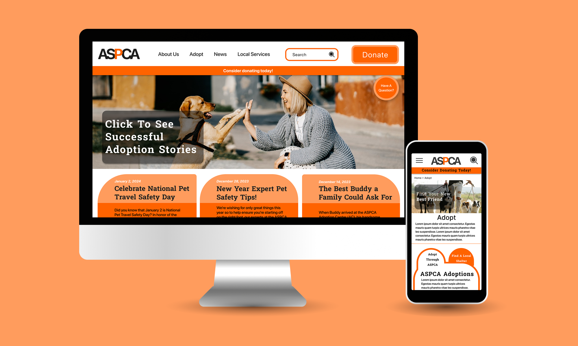 ASPCA Website Re-Design
