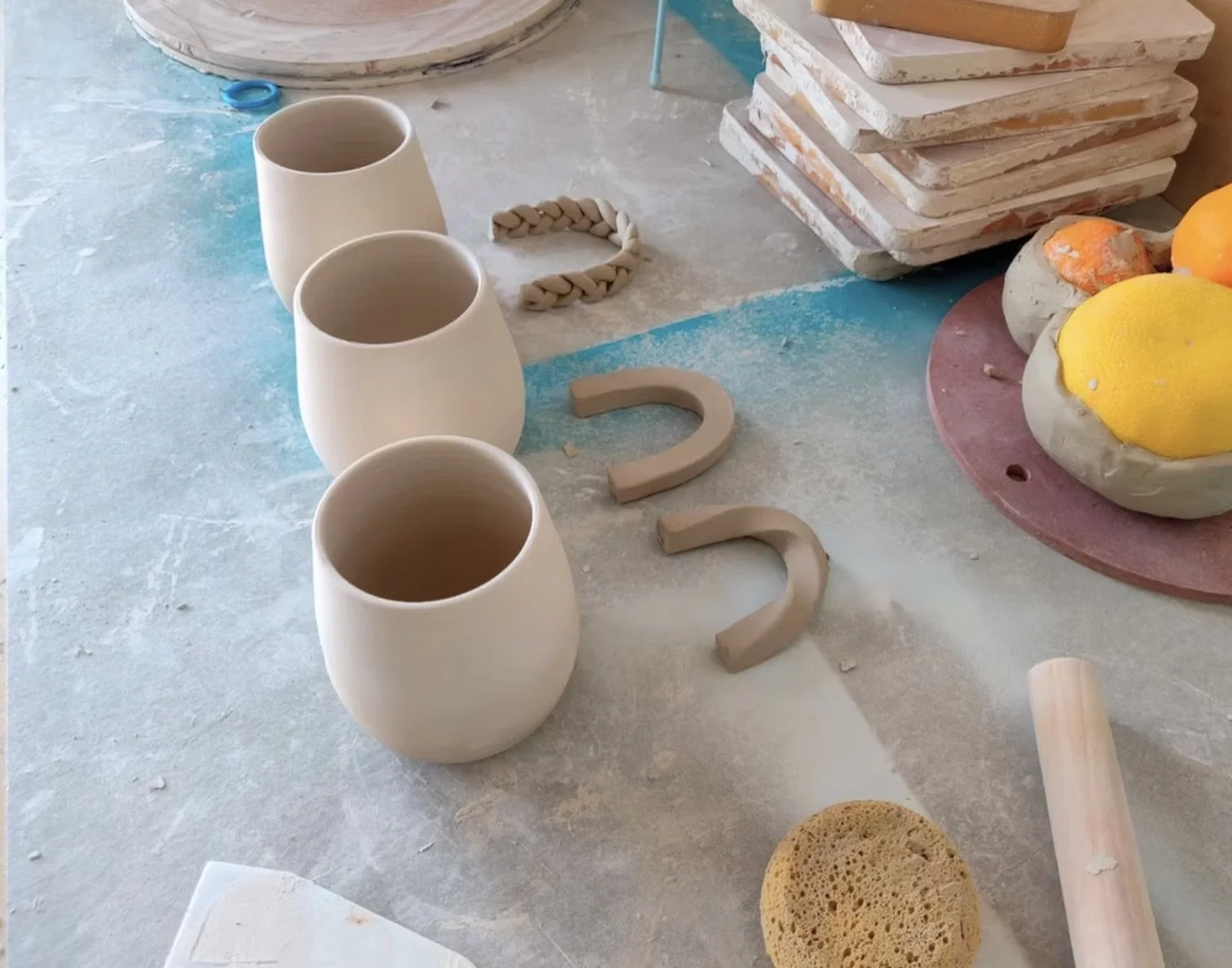 Making handles for mugs