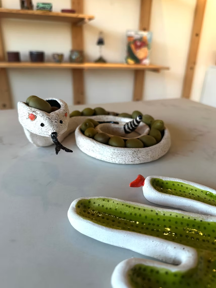 Charcuterie olive dishes