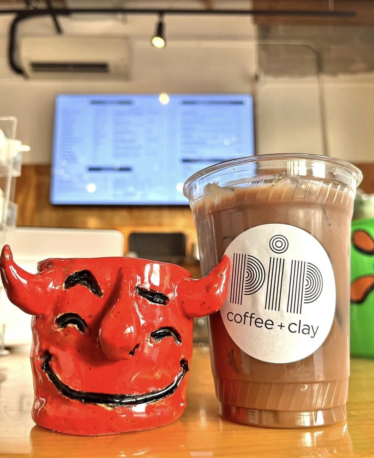 Pottery monster mug