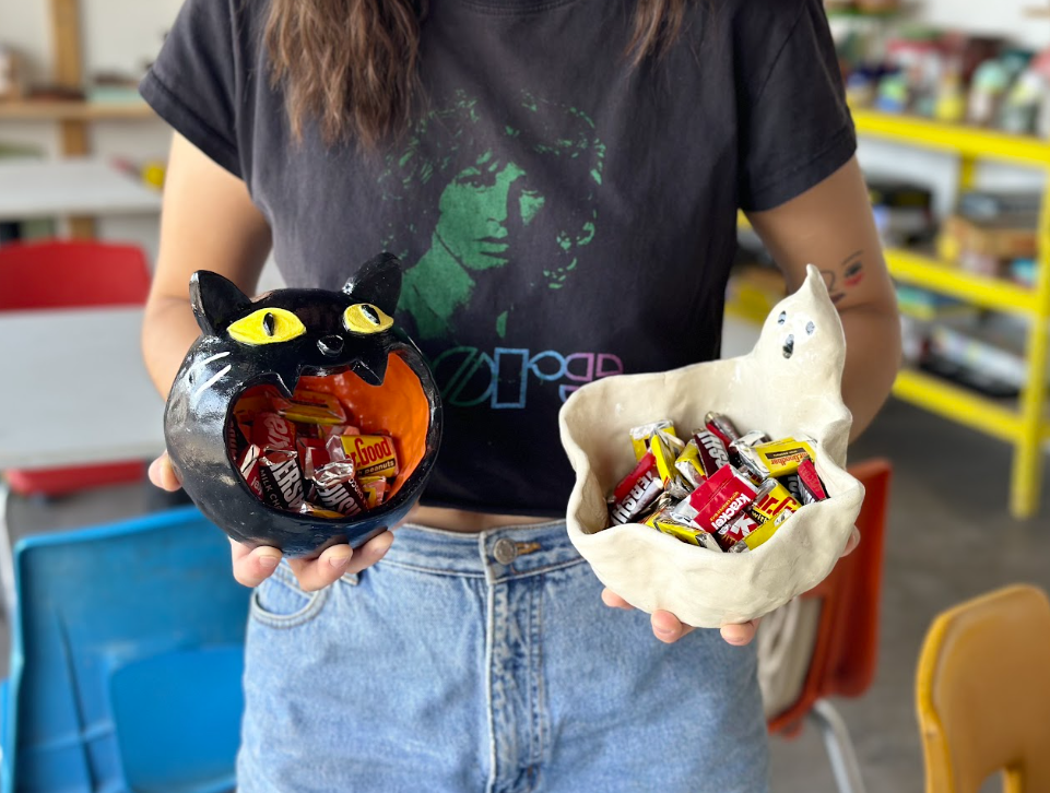 Pottery candy bowls