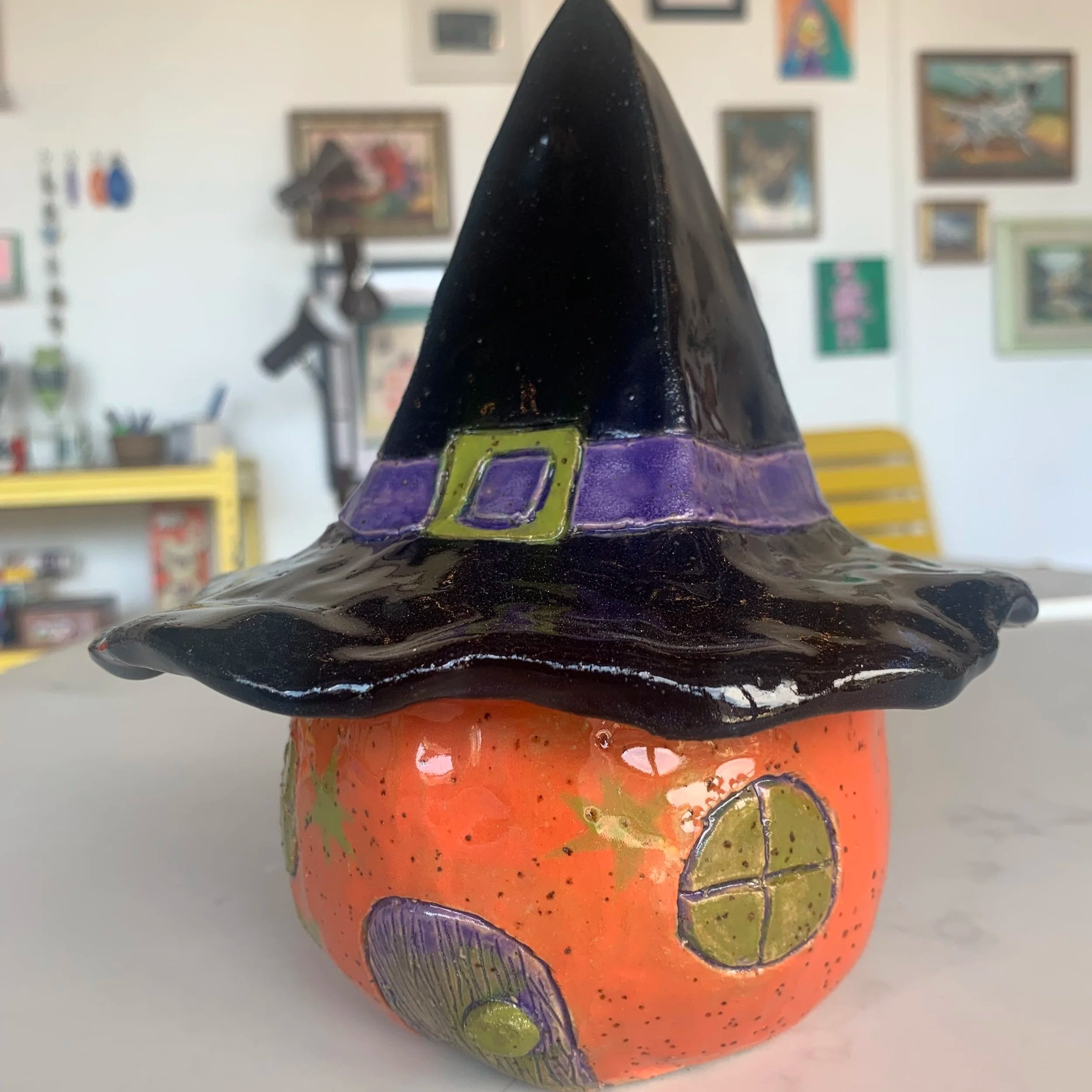 Pumpkin witch luminary