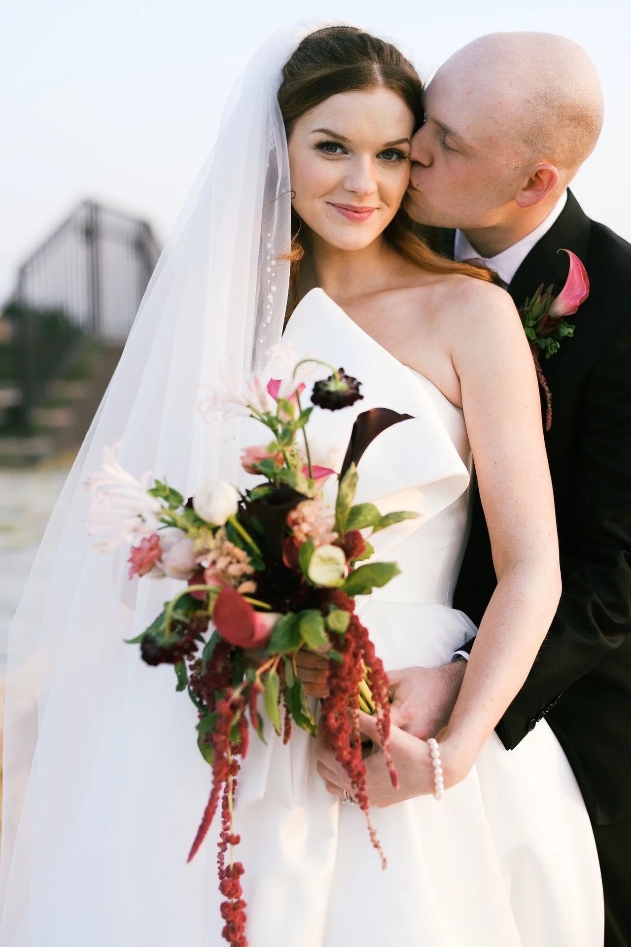 Couture lines and delicate textures defining a modern bridal statement.