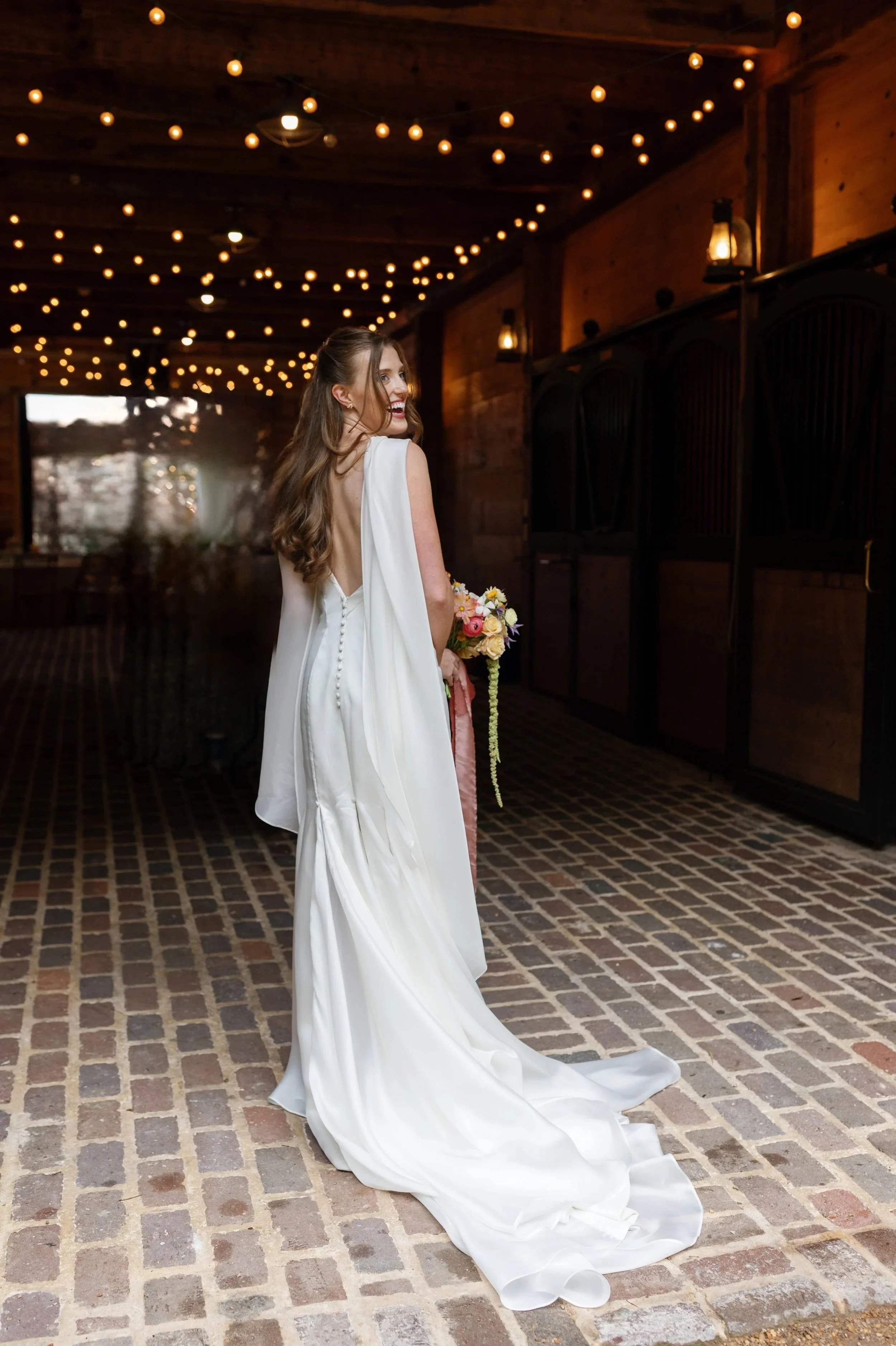 Custom-made silk bridal gown by NiEl Bridal Atelier