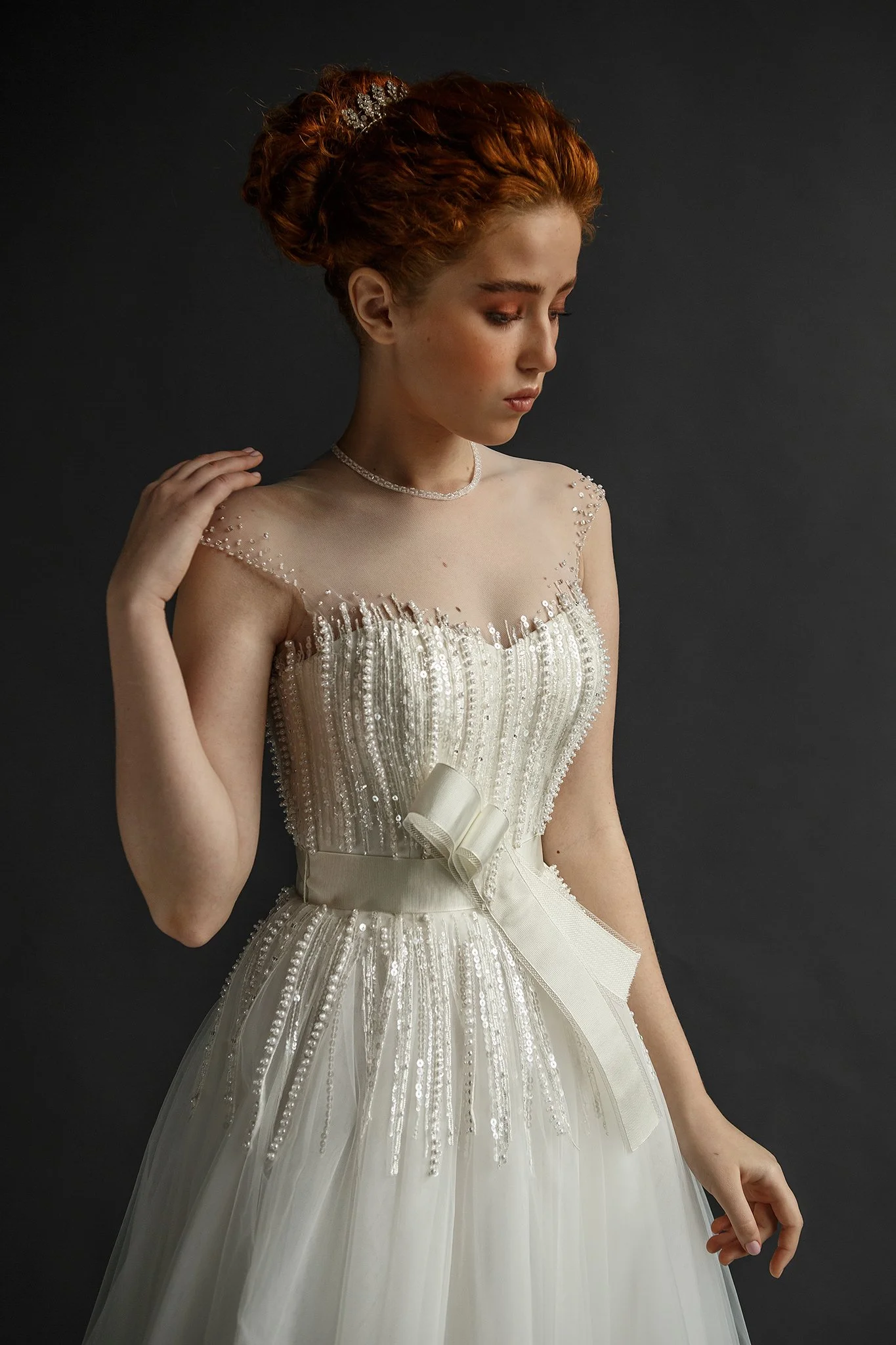 Pearl-Embroidered Bridal Corset