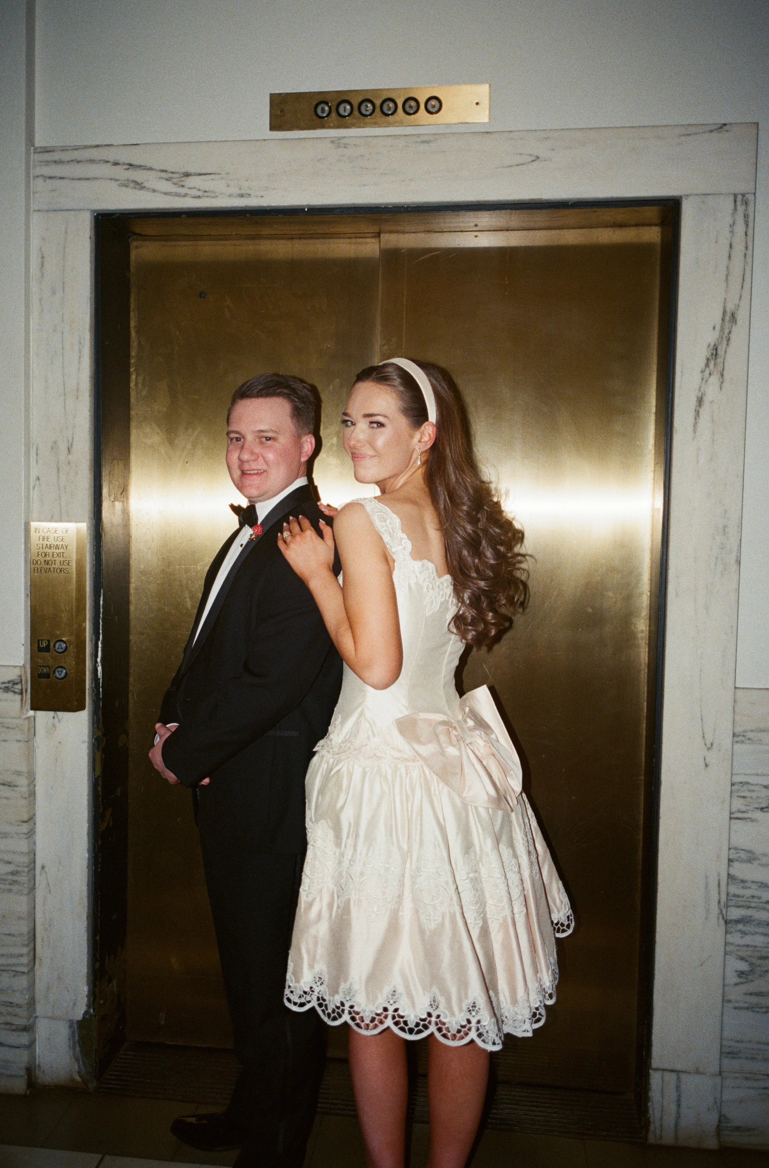 vintage lace reconstructed into couture bridal gown