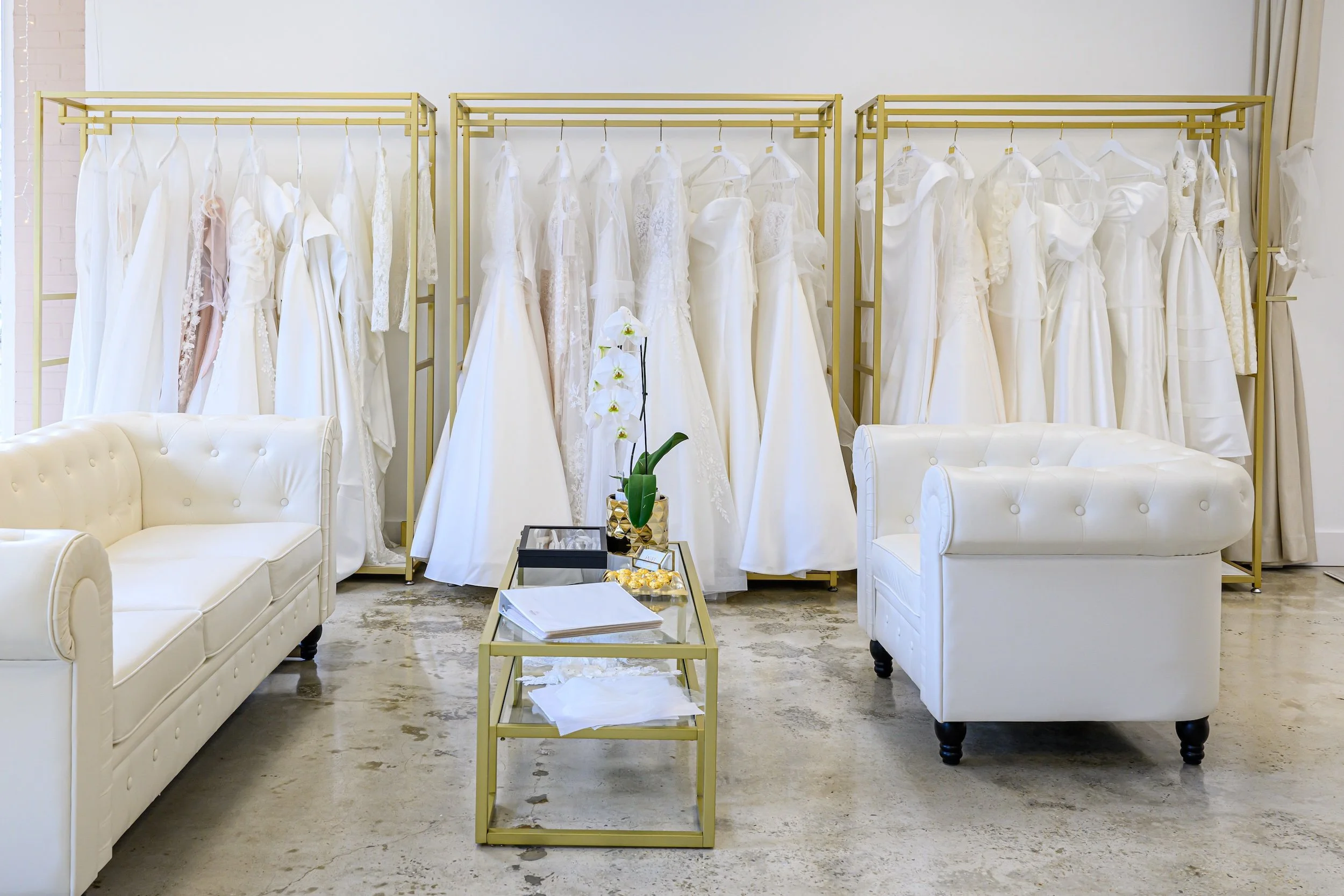 Private bridal fitting room at NiEl Bridal Atelier Birmingham Alabama