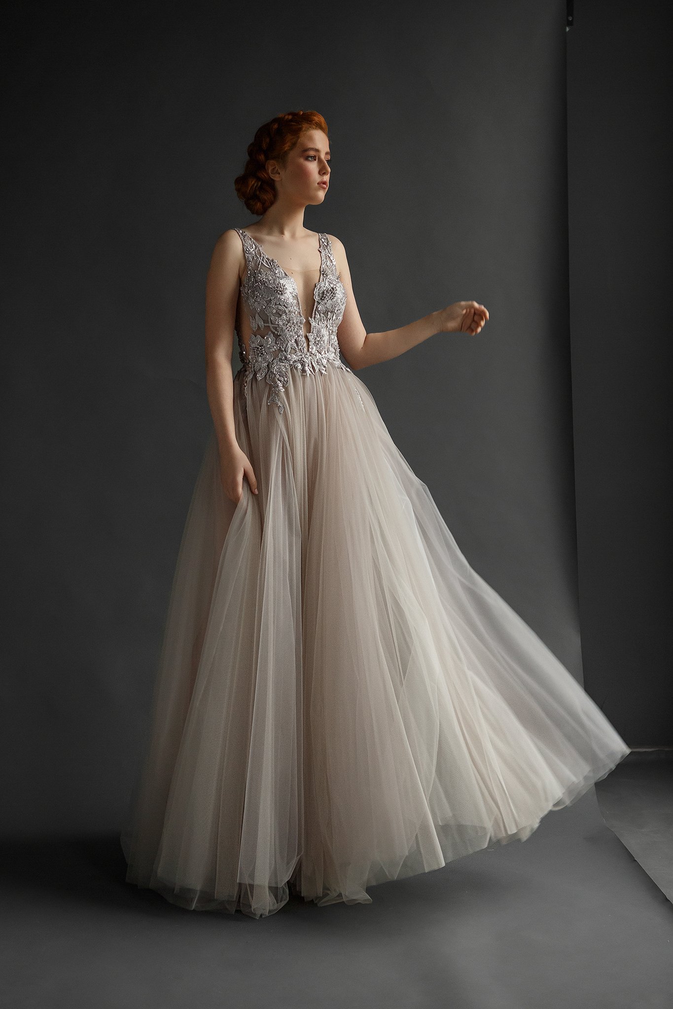 Softly Draped Bridal Silhouette