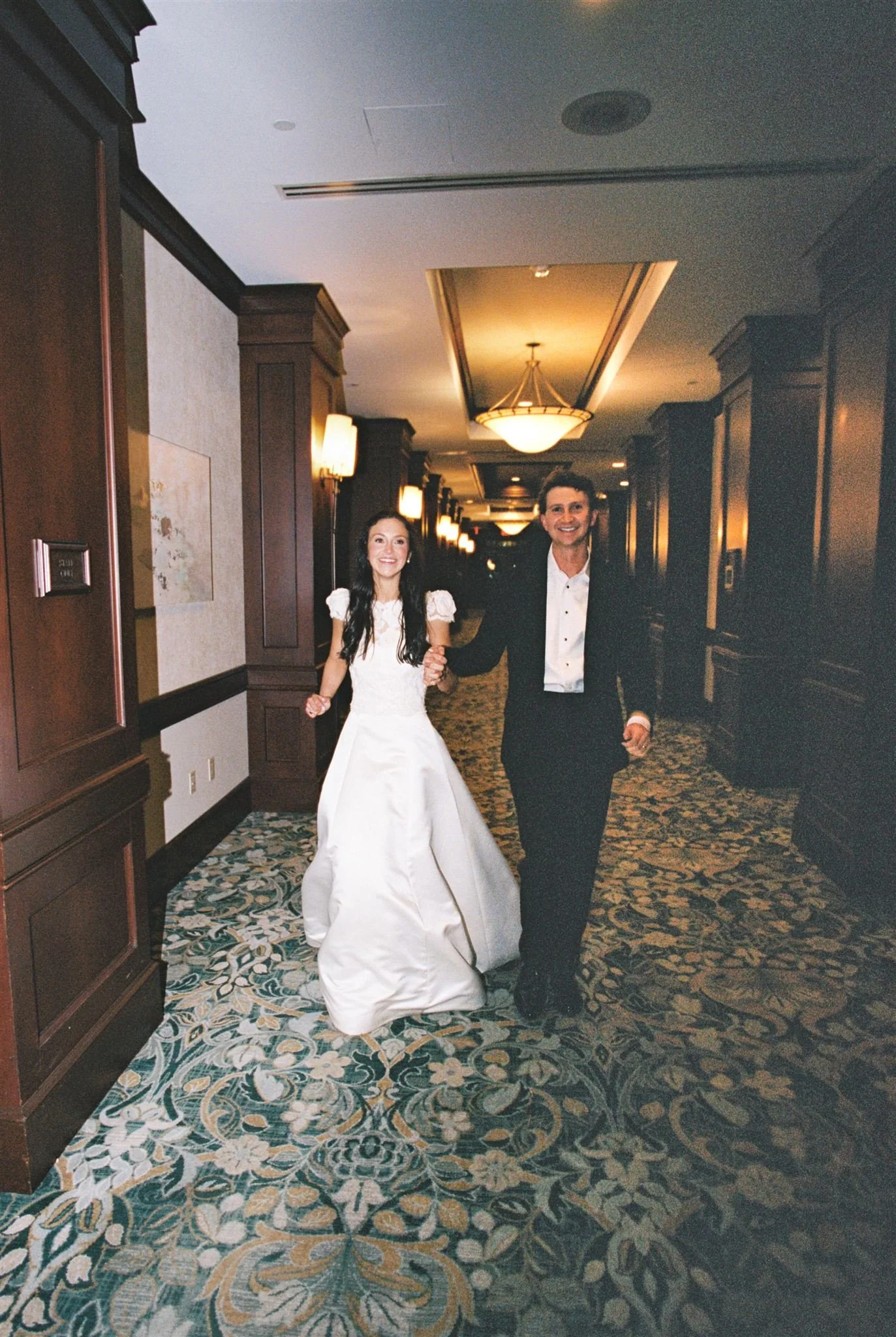 Ellie in her bespoke couture wedding gown by NiEl' Bridal Atelier