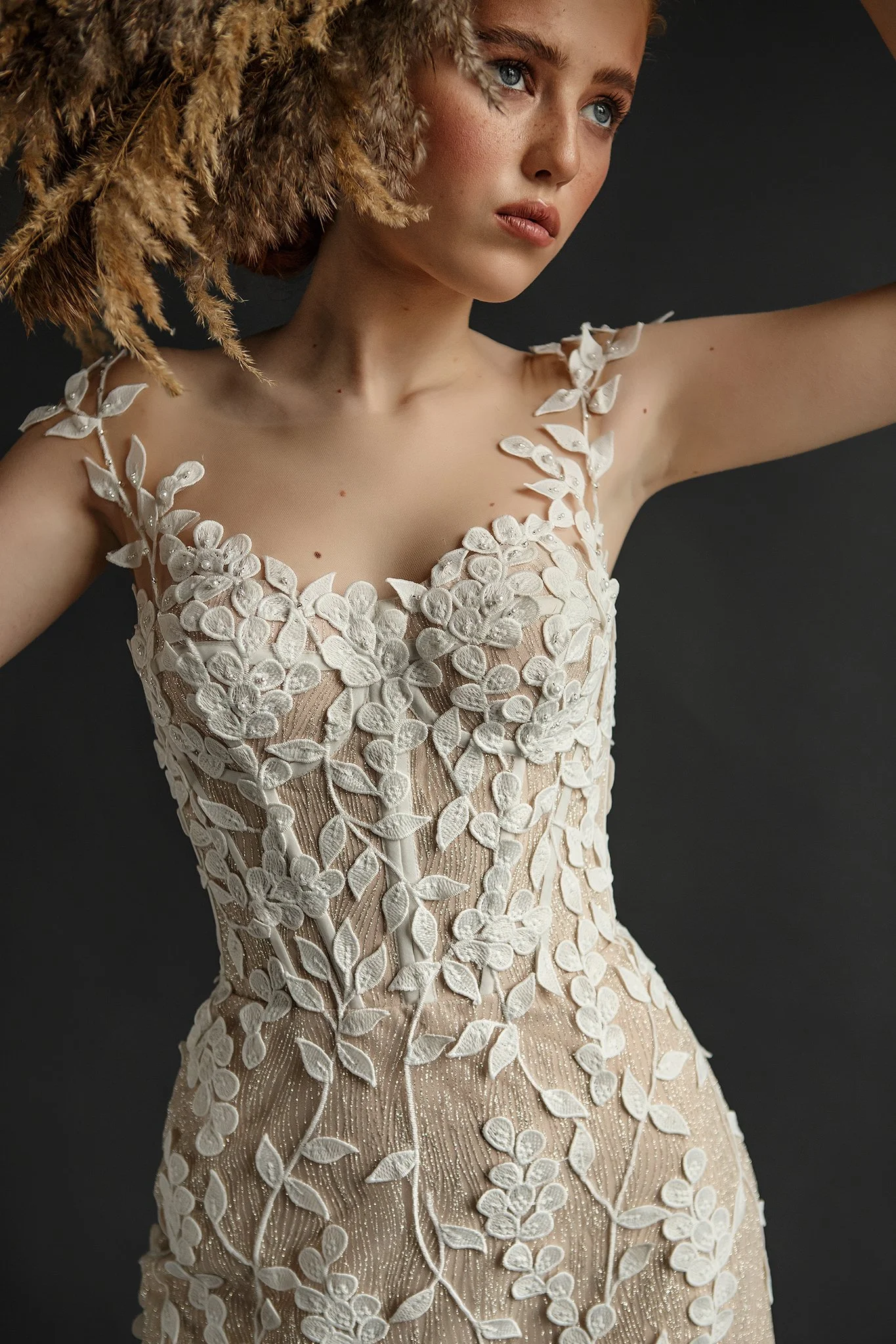 Dimensional Floral Lace Detail