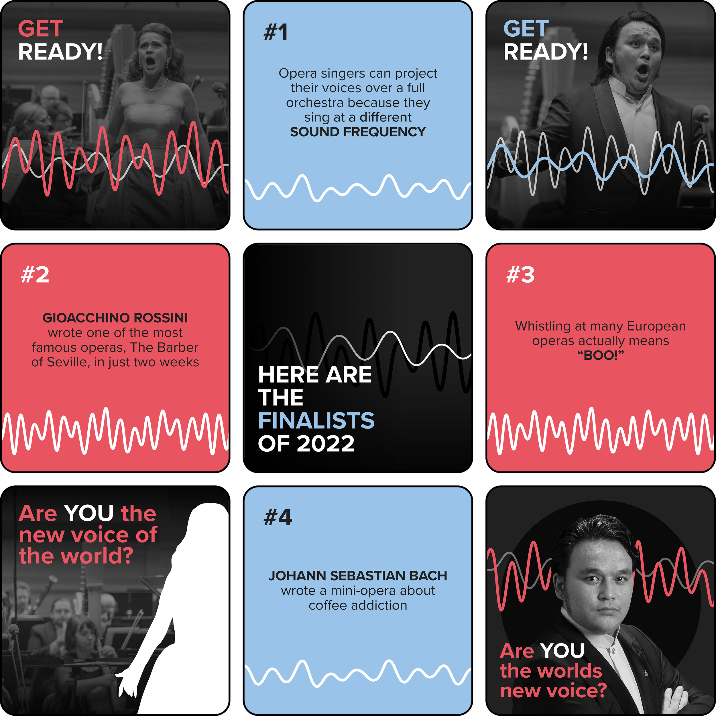 A collection of graphics made for the competitions Instagram page