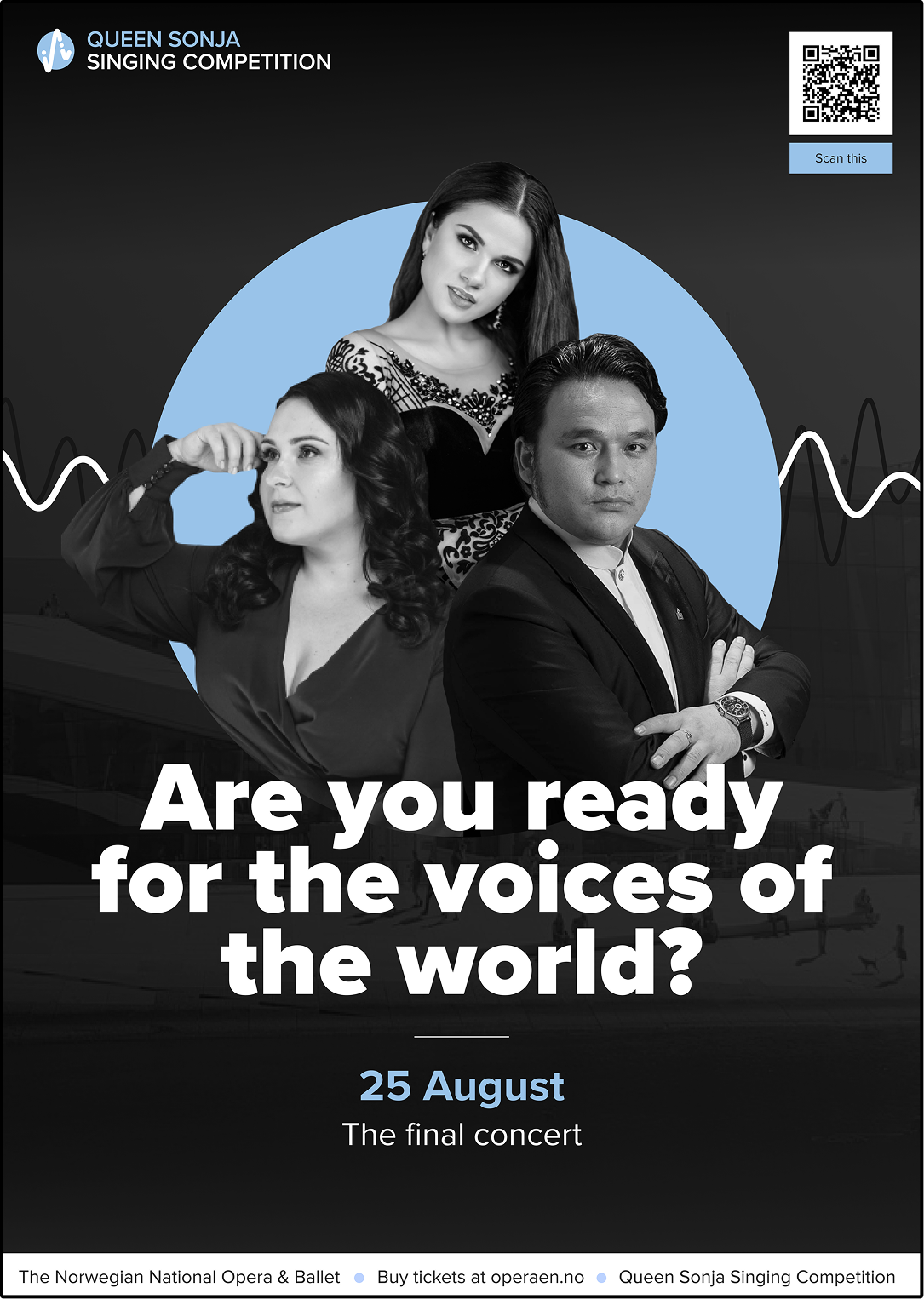 Posters directed at the audience- made to advertise the singing competition in real world environments.