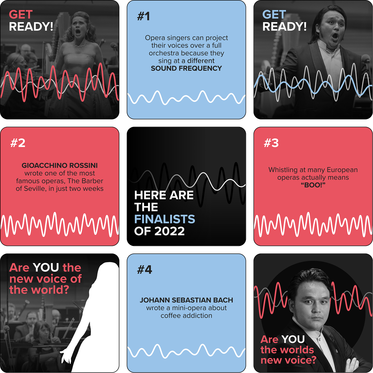 A collection of graphics made for the competitions Instagram page