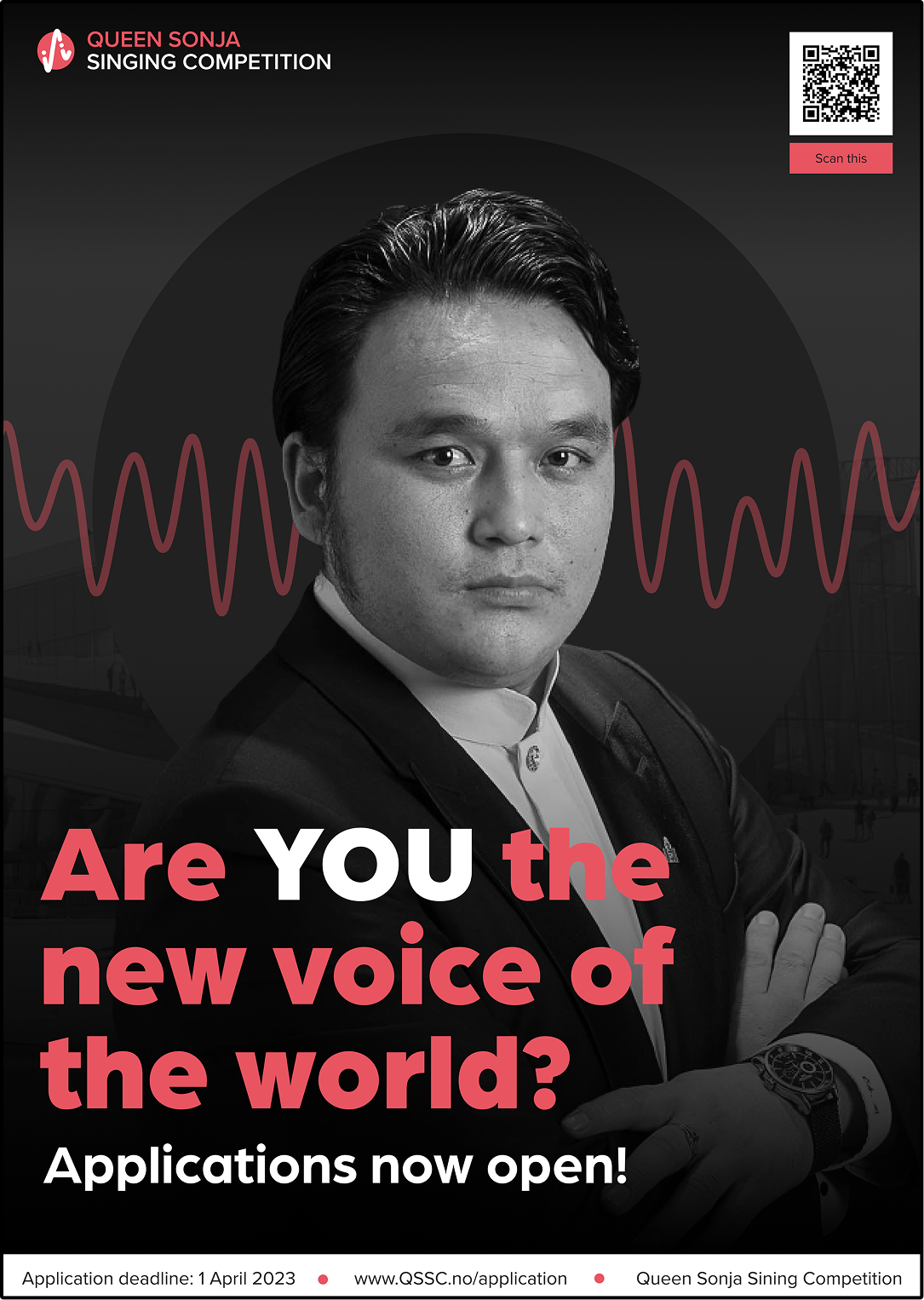 Posters directed at participants- made to advertise the singing competition in real world environments.