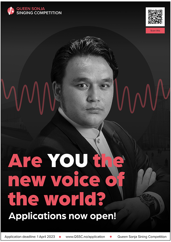 Posters directed at participants- made to advertise the singing competition in real world environments.