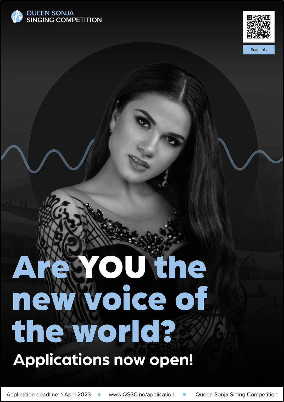 Posters directed at participants- made to advertise the singing competition in real world environments.