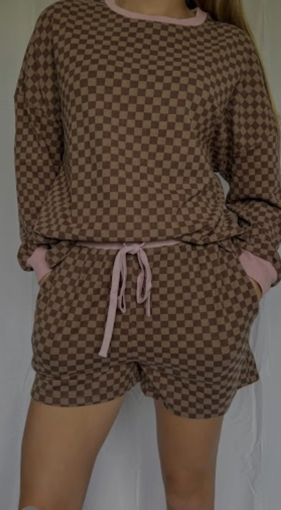 Brown Checkered Set