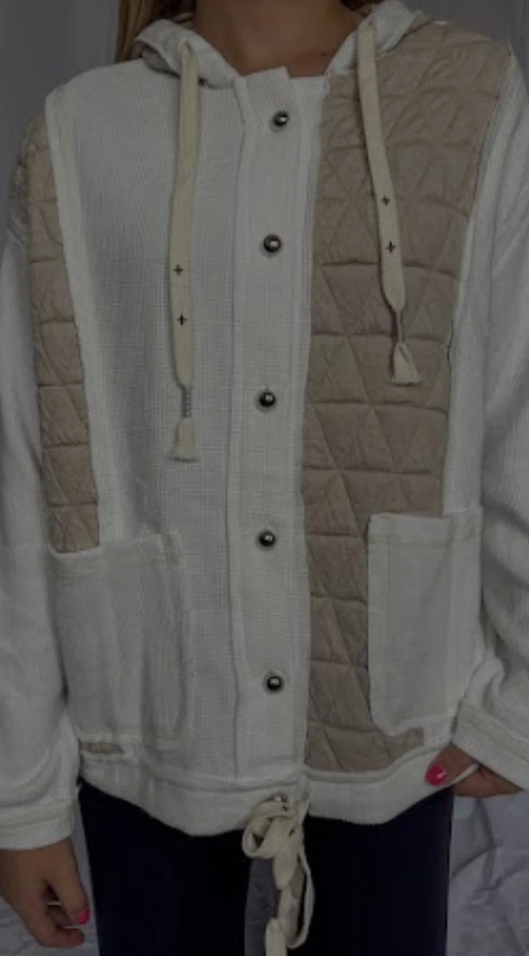 Quilted Patchwork Hoodie
