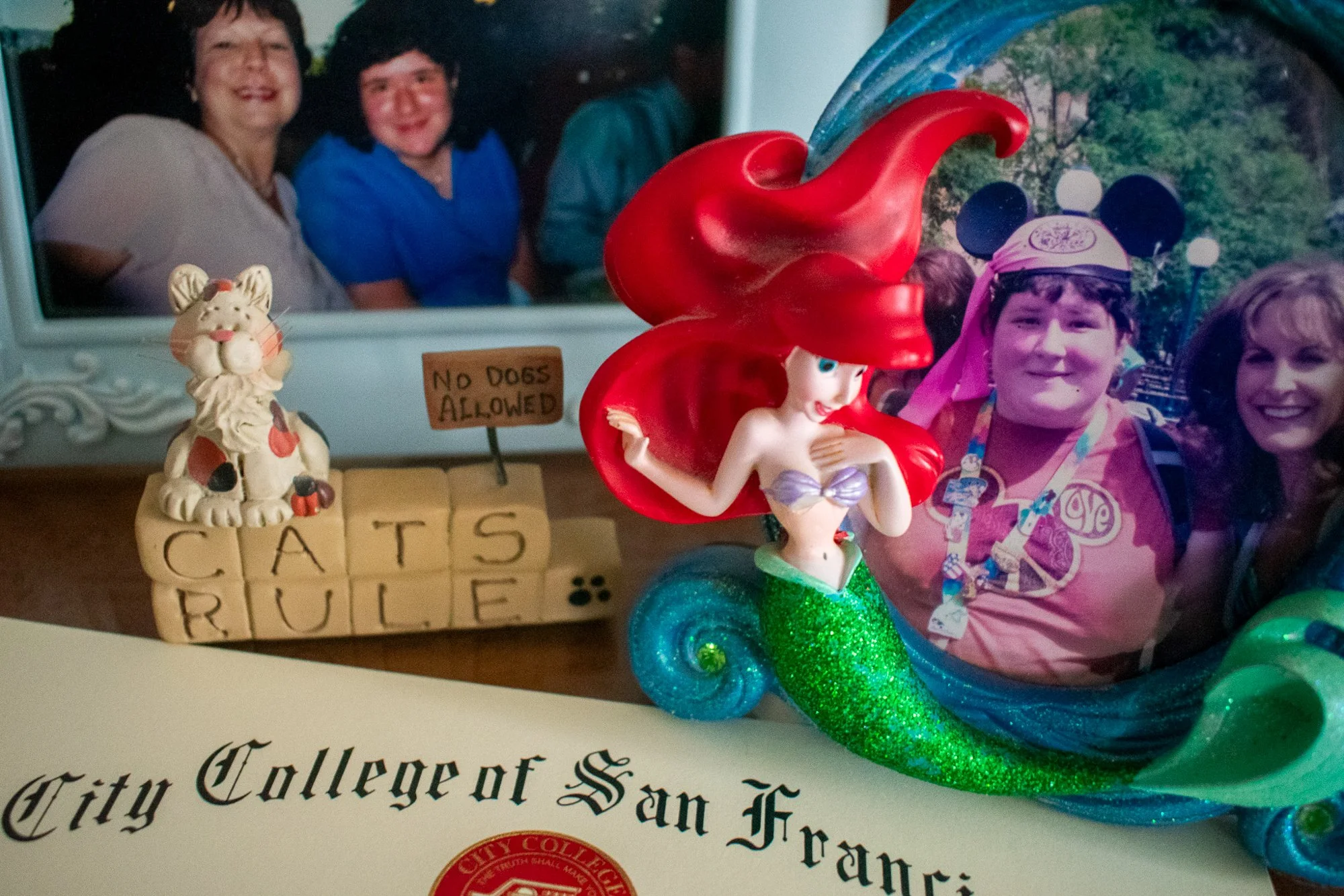 Andrea poses with Jodi Benson, the voice of Ariel from “The Little Mermaid,” during a 2011 visit to Disneyland Park. Andrea and her family have been to the park more than 20 times. Marge said Disneyland was an outlet for Andrea and enabled her to get