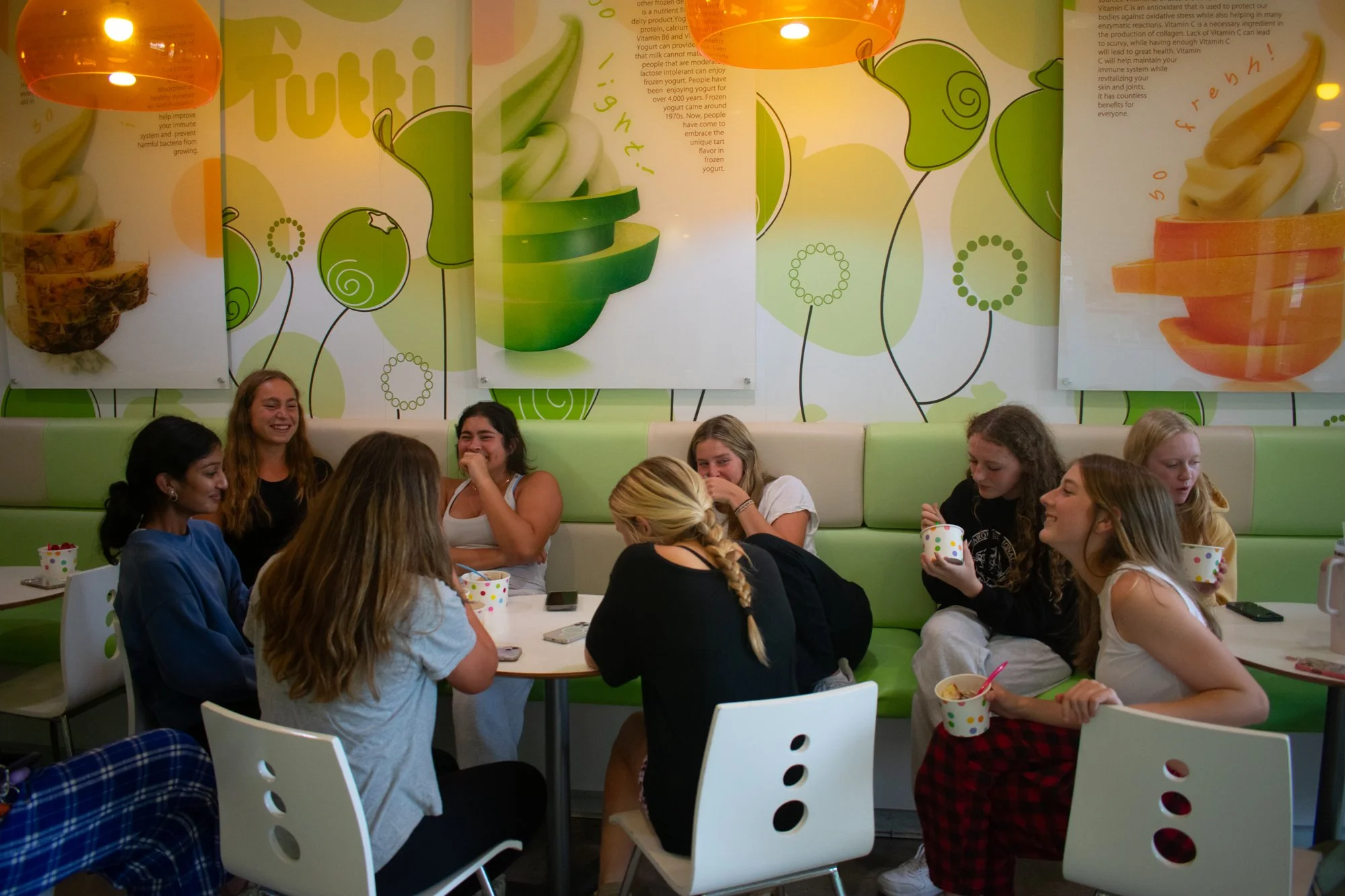 The team eats Tutti Frutti Frozen Yogurt together to strengthen their bond beyond the field. Supica said some of her favorite memories from this season come from these off-field moments spent together. “I’m a very person-centered relationship focused