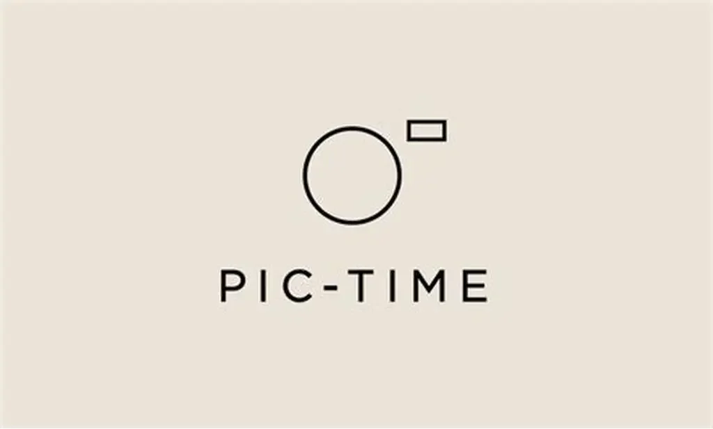 Logo with a circle and a small rectangle, and the text 'PIC-TIME' underneath.