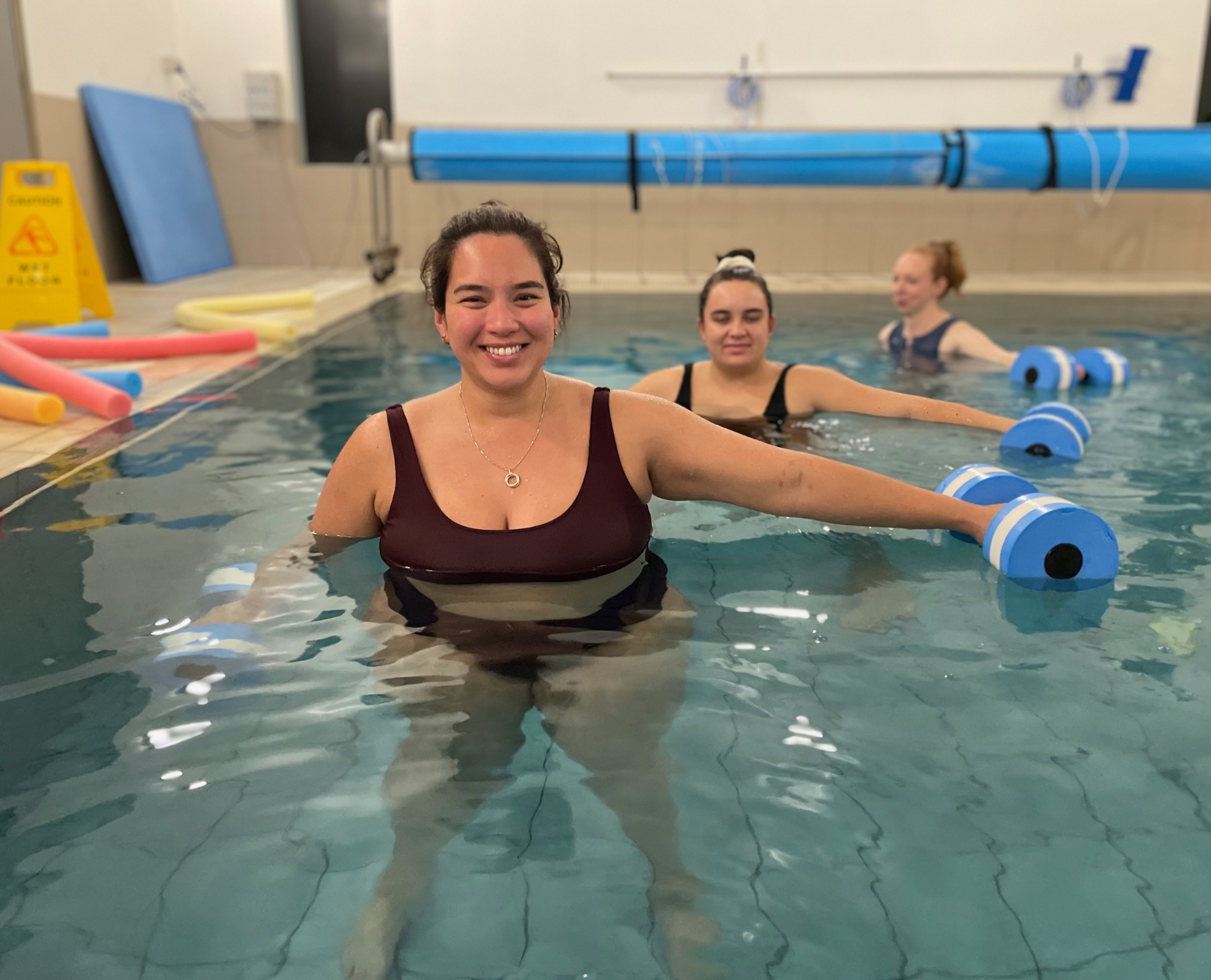 Physio-led prenatal aquatic exercise class in Canberra
